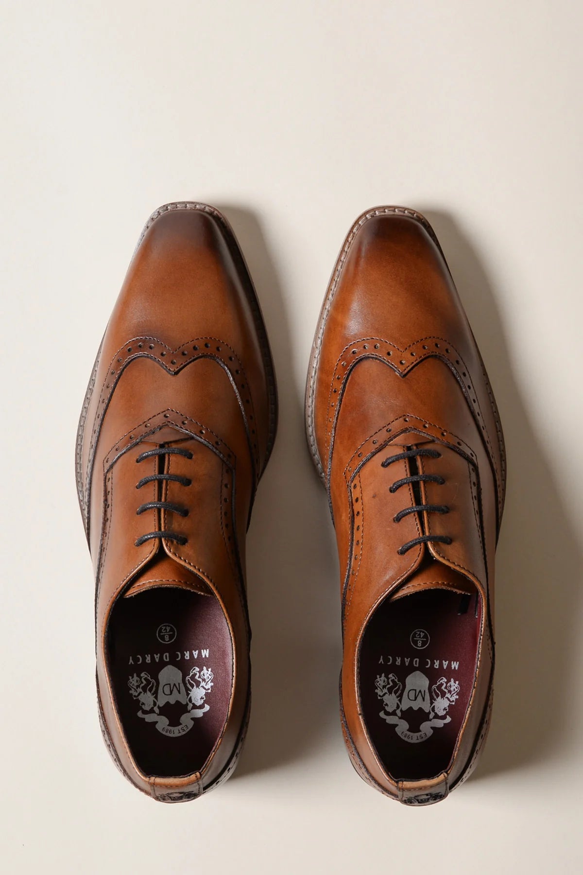 Dawson - Tan Wingtip Oxford Brogue Shoe
