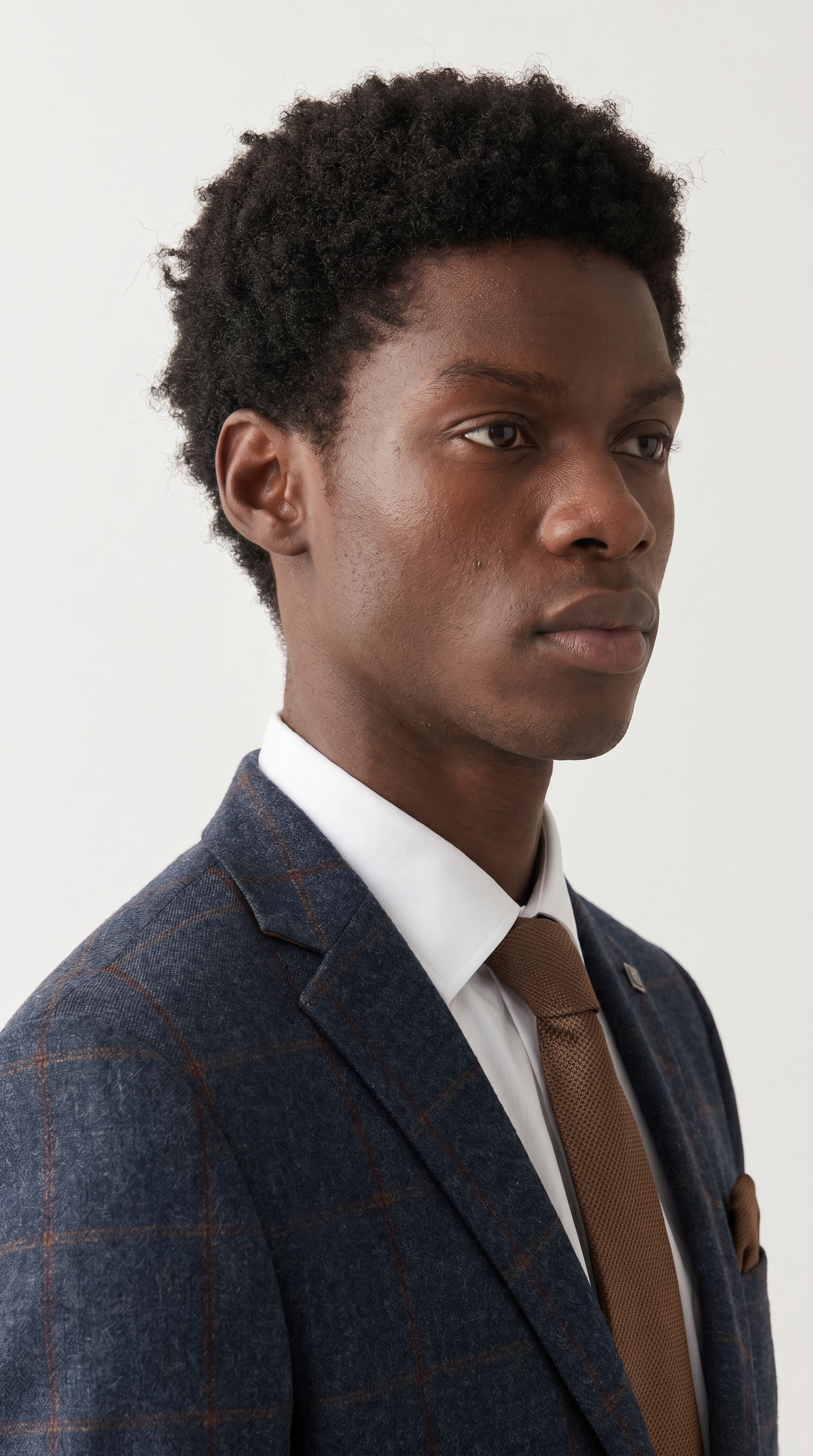 Madrid Navy Tweed Check Two-Piece Suit