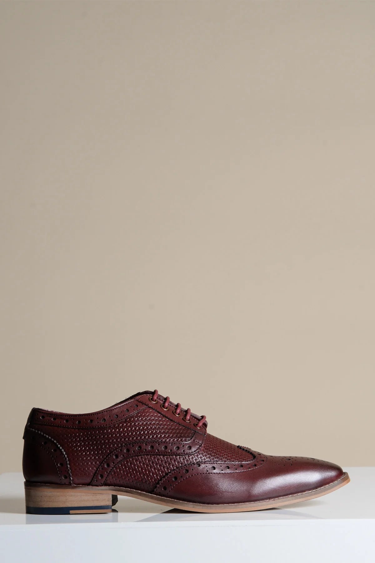 Brandon - Bordeaux Burgundy Leather Wingtip Brogue Shoe