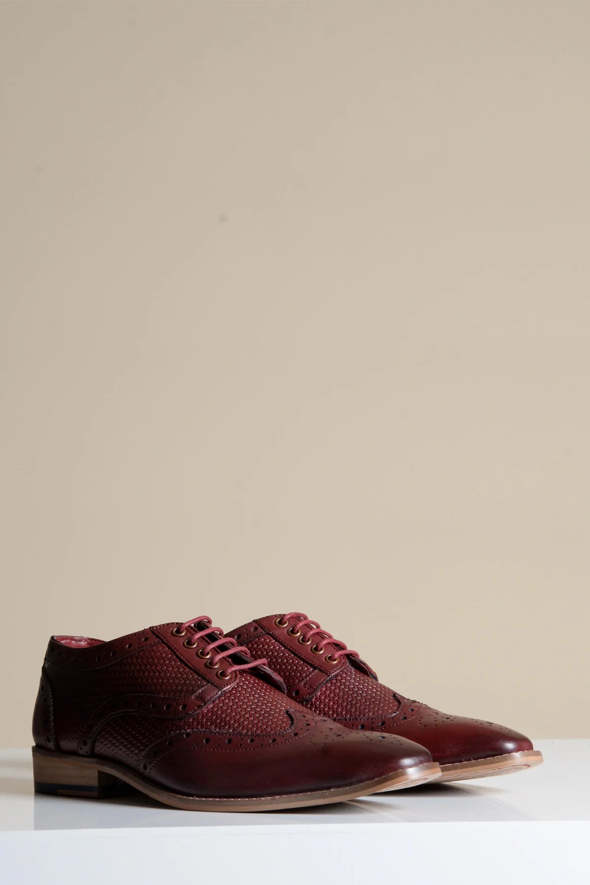 Brandon - Bordeaux Burgundy Leather Wingtip Brogue Shoe
