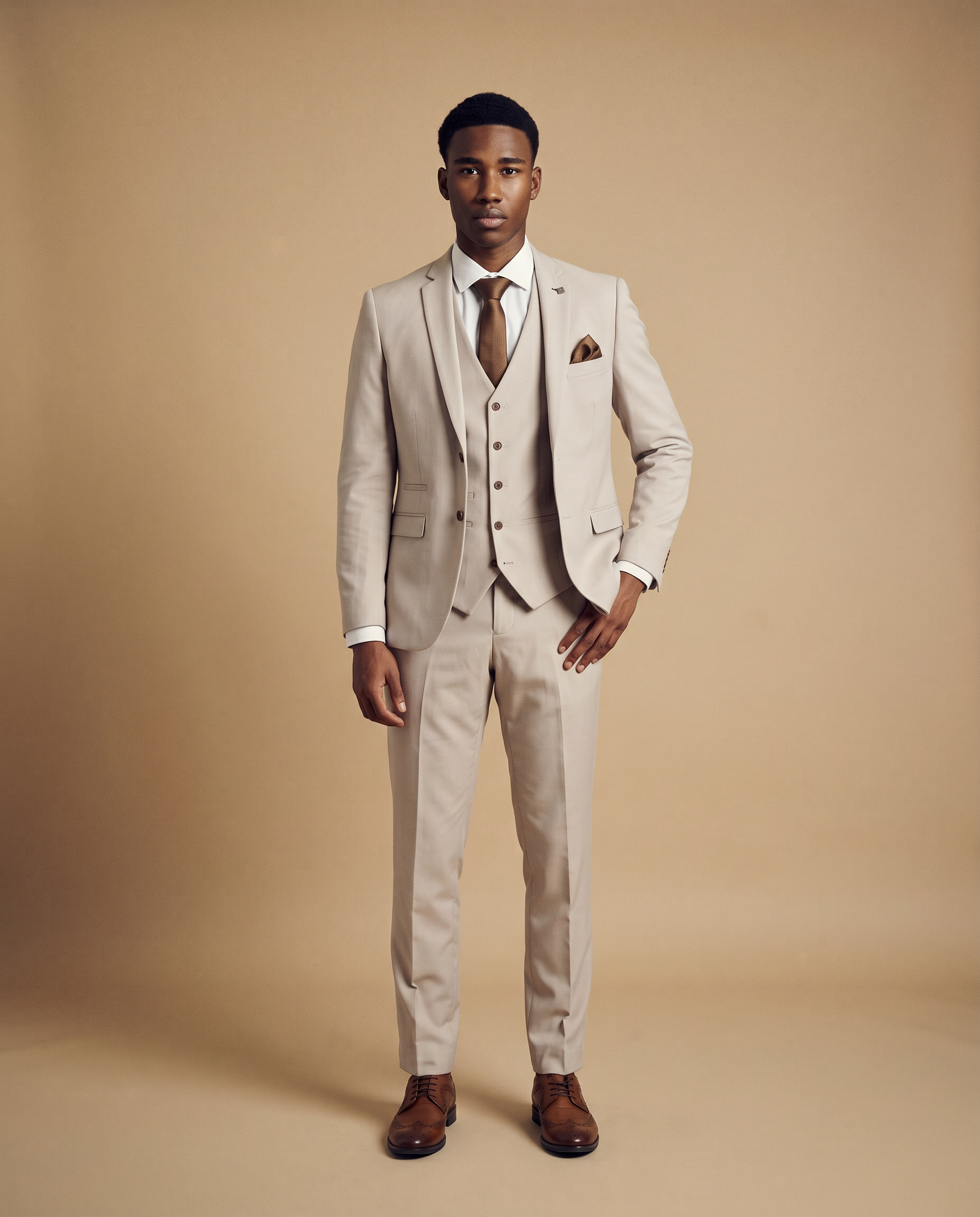 Mayfair - Stone Textured Three Piece Prom Suit