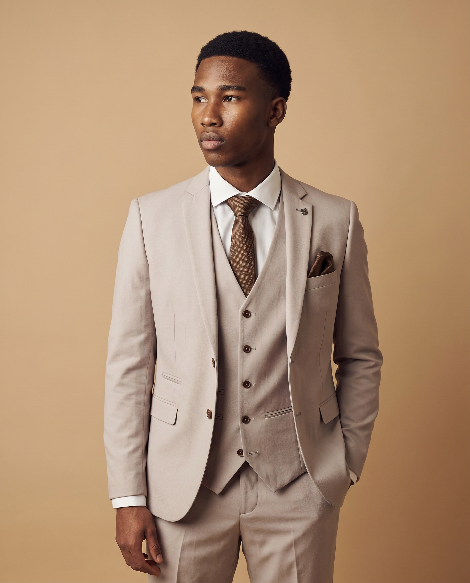 Mayfair - Stone Textured Three Piece Prom Suit