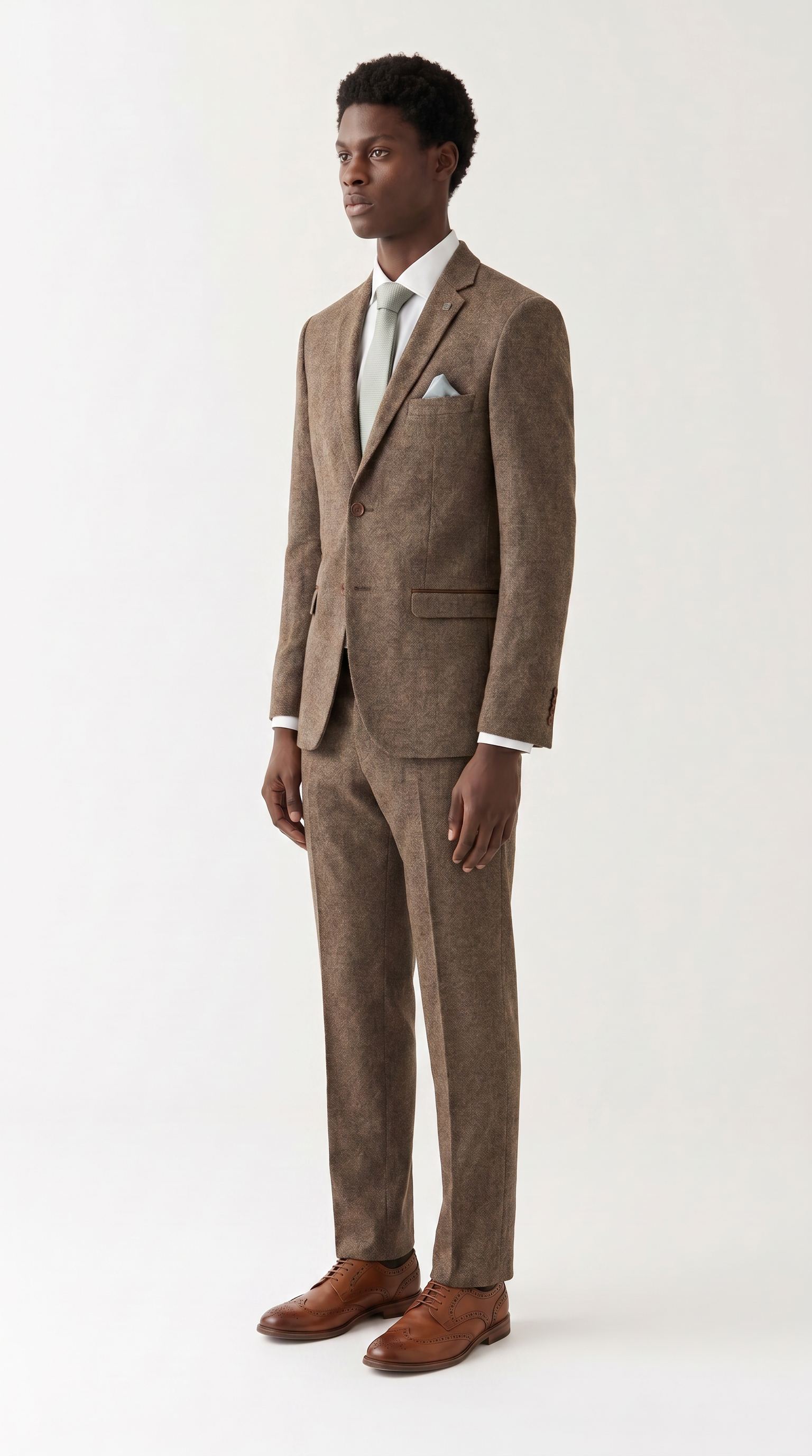 Oscar - Brown Tweed Two-Piece Suit