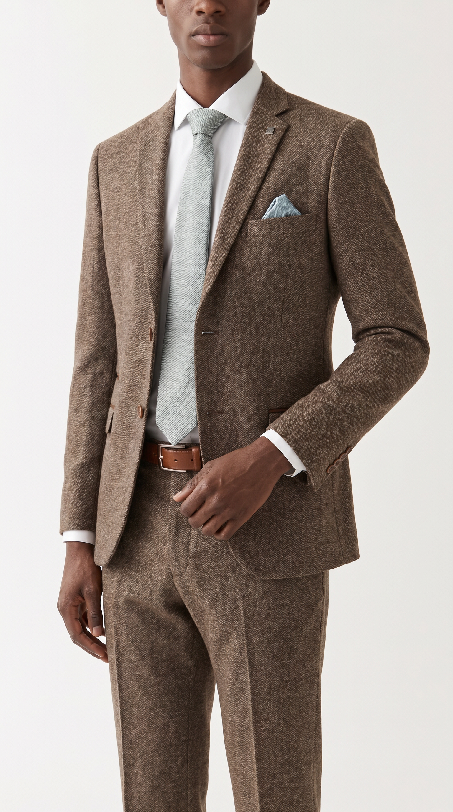 Oscar - Brown Tweed Two-Piece Suit