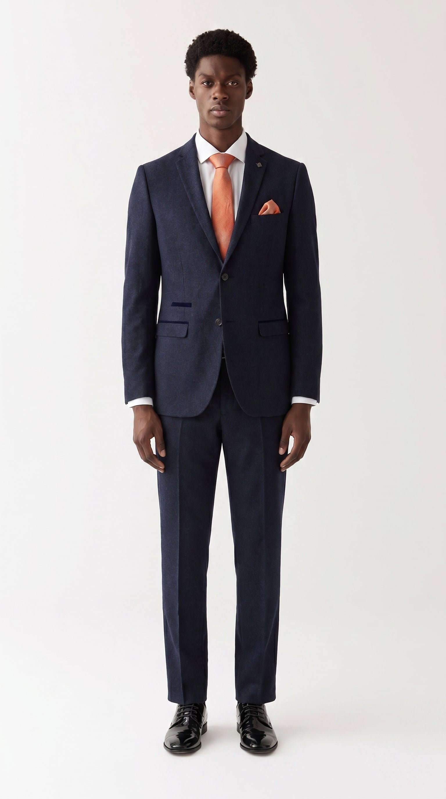Oscar - Navy Tweed Two-Piece Suit