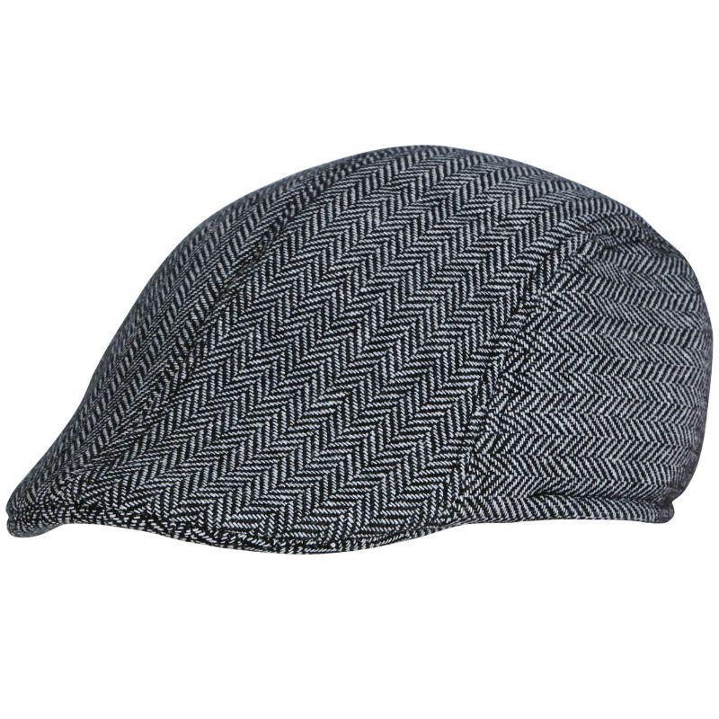 Mens English Herringbone Flat Caps