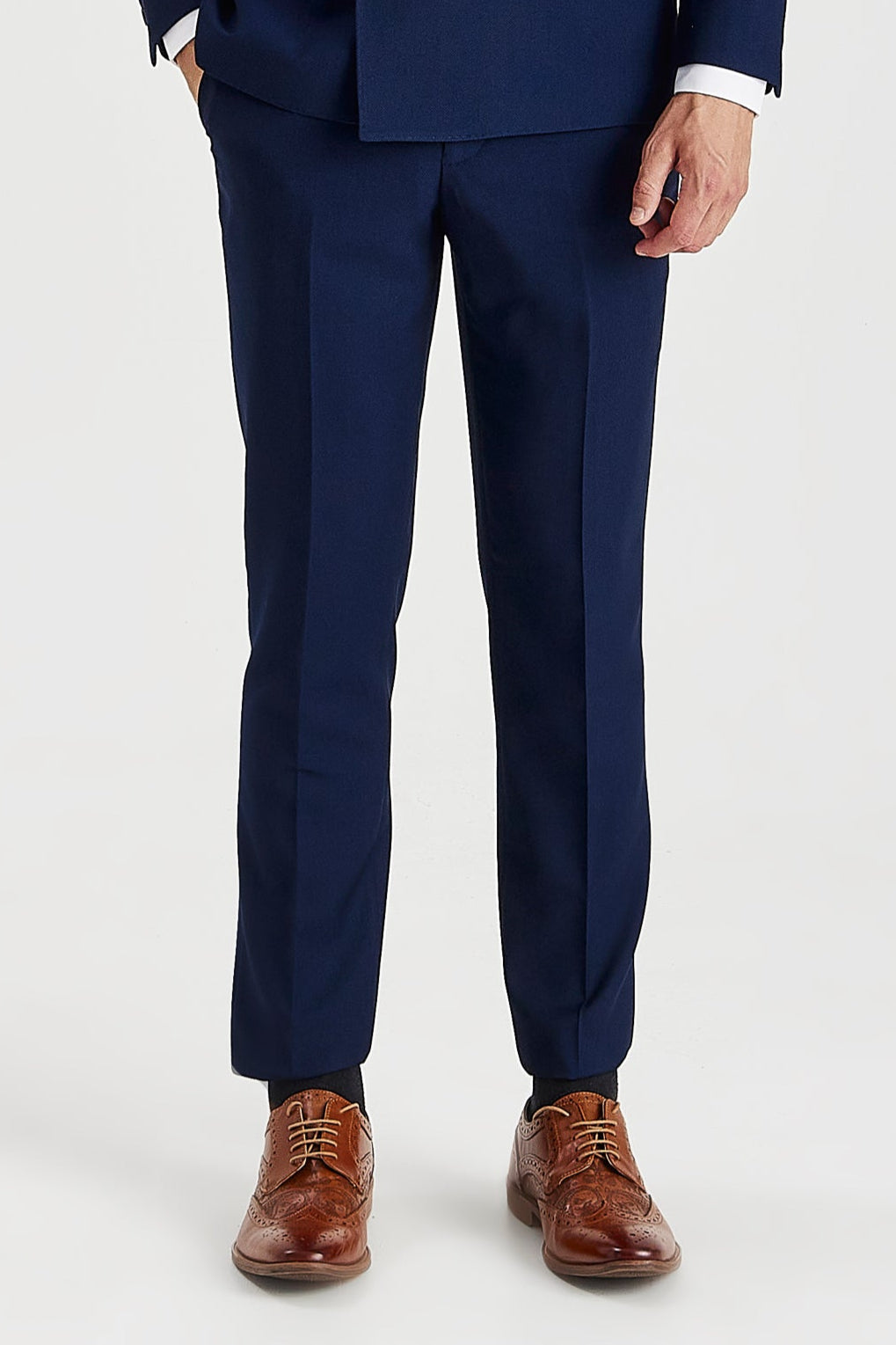 Mayfair Navy double breasted suit - side