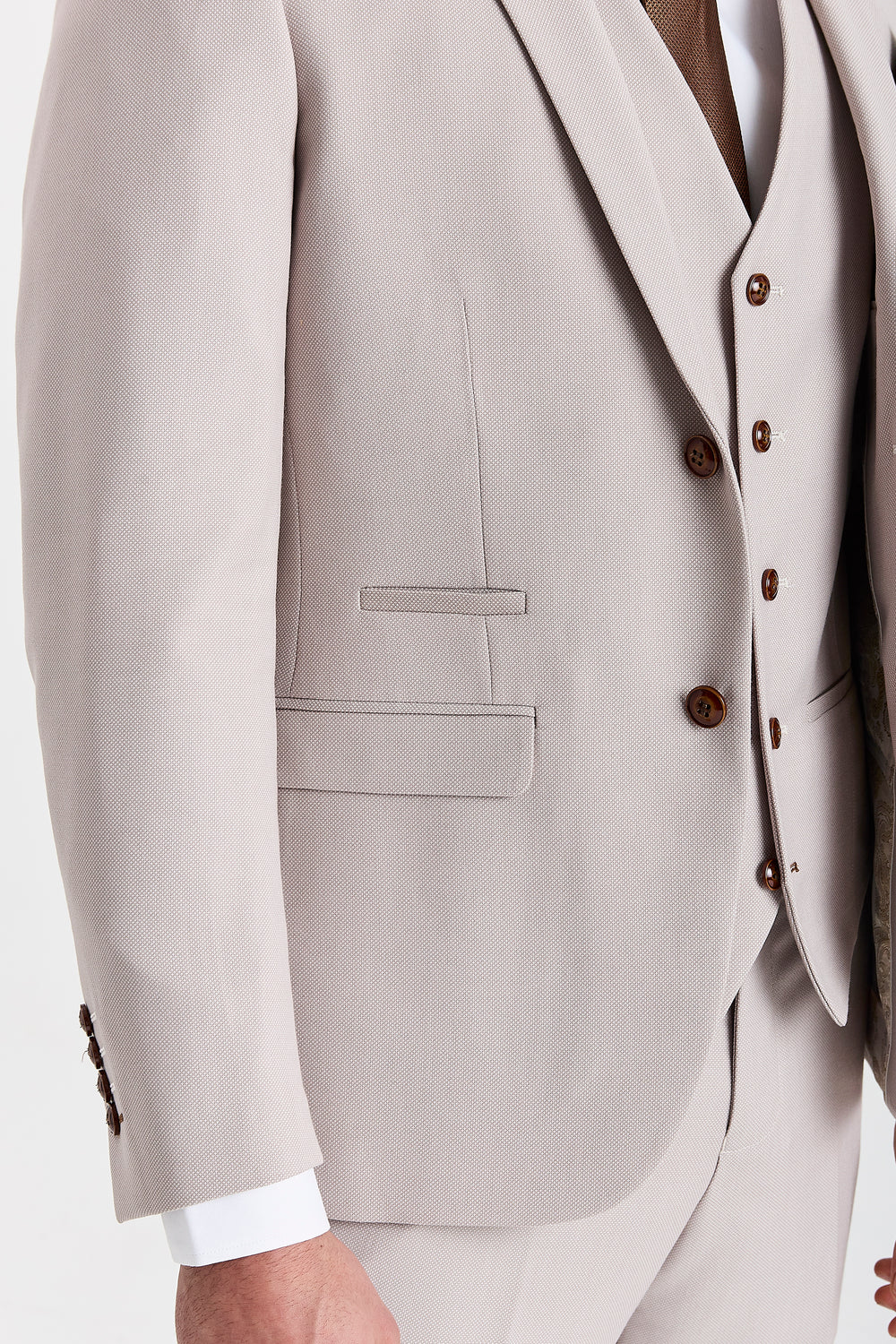 Mayfair - Stone Textured Three Piece Suit
