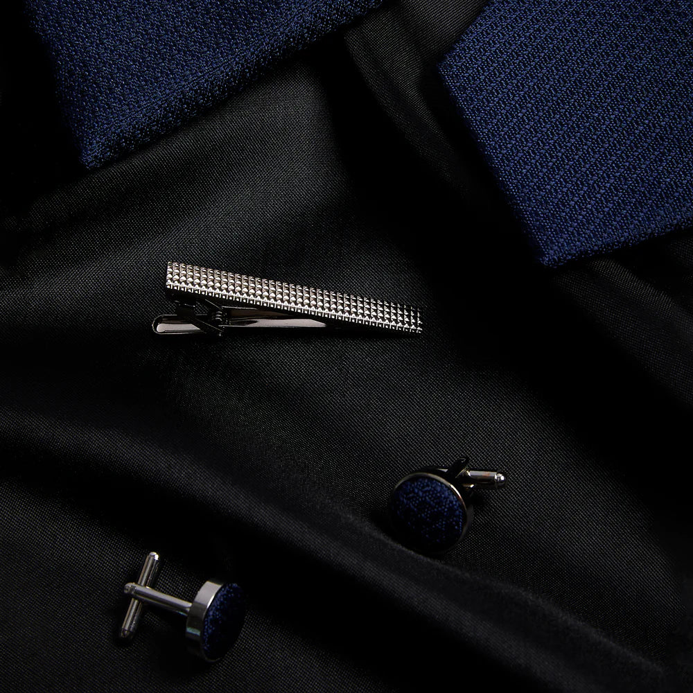 Paul Andrew - Navy Textured Tie Set