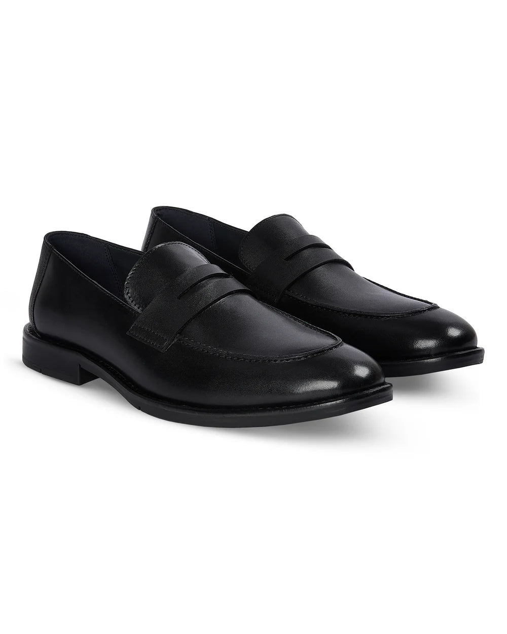 Ted - Black Leather Loafer Shoe