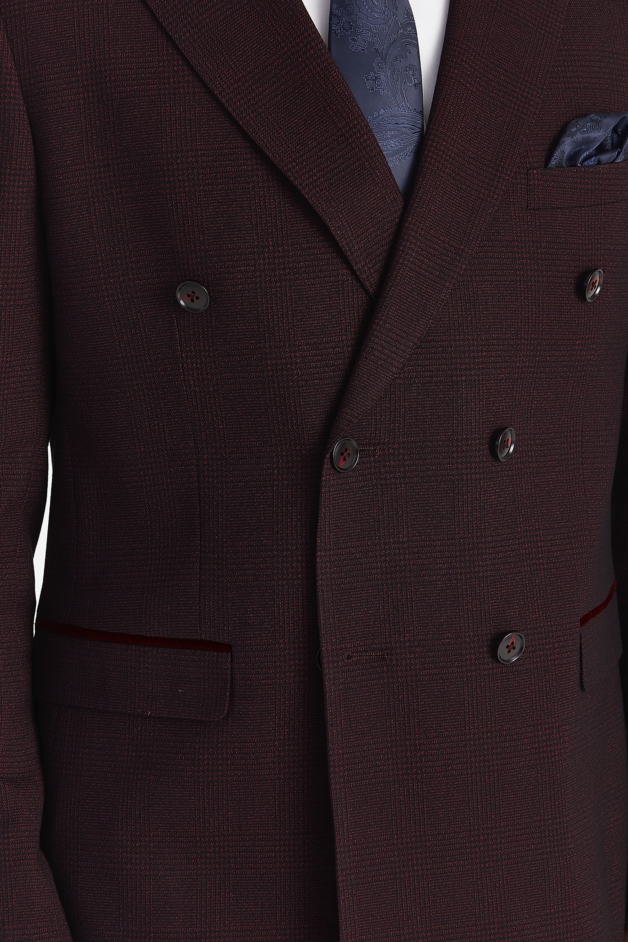 Regent Wine double breasted suit - side