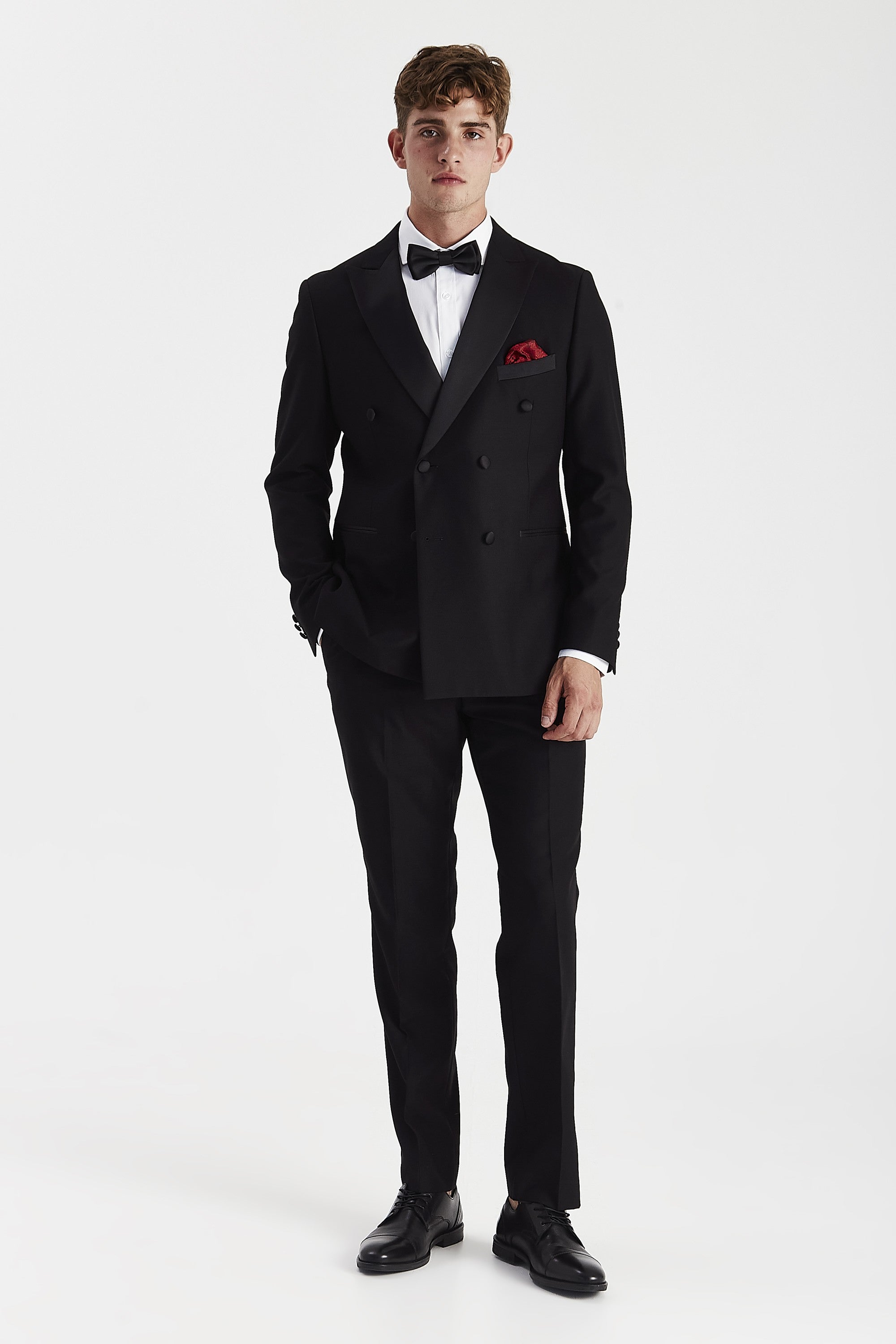 Harry Black double breasted tuxedo - peak lapel detail