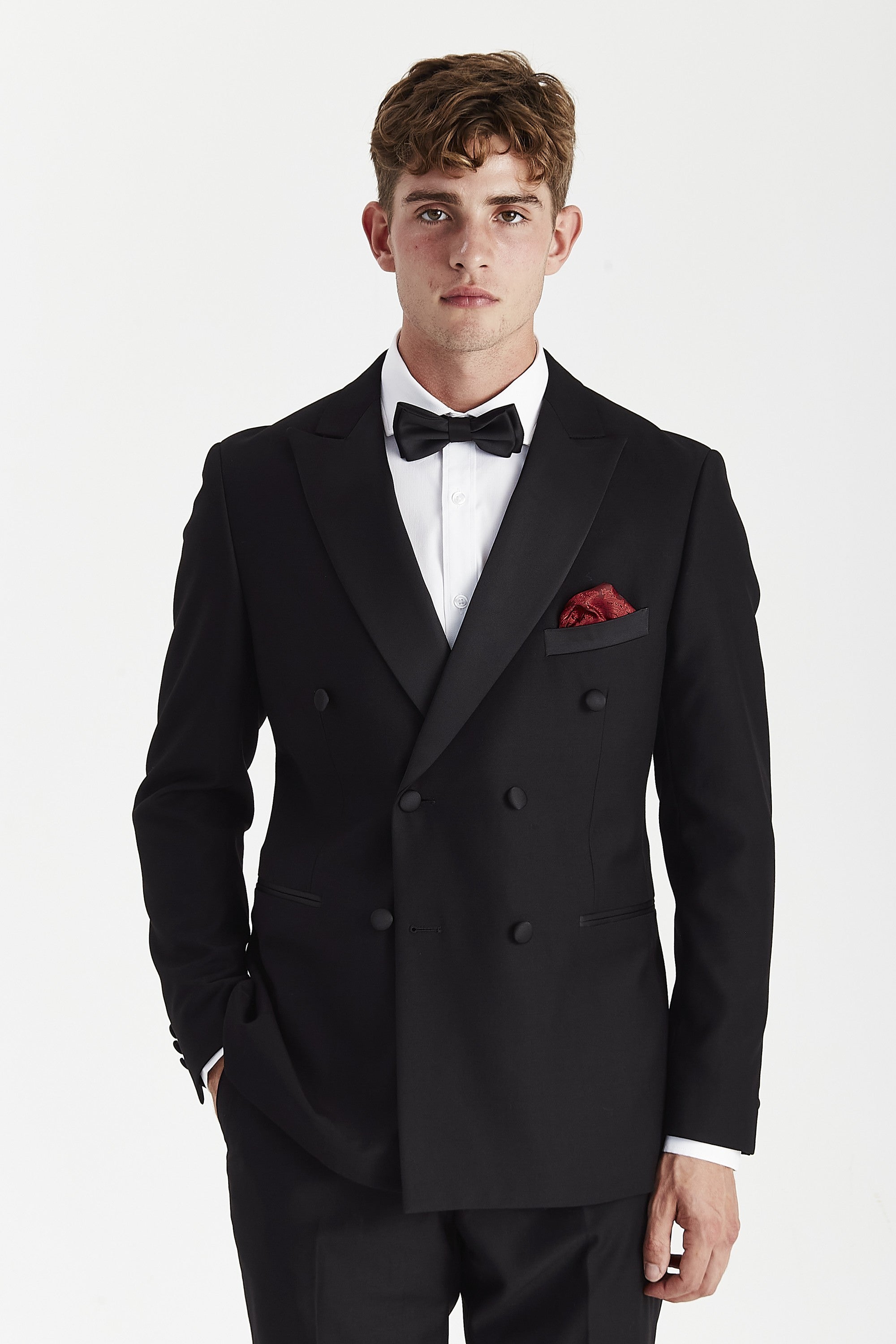 Harry Black Double Breasted Tuxedo Blazer