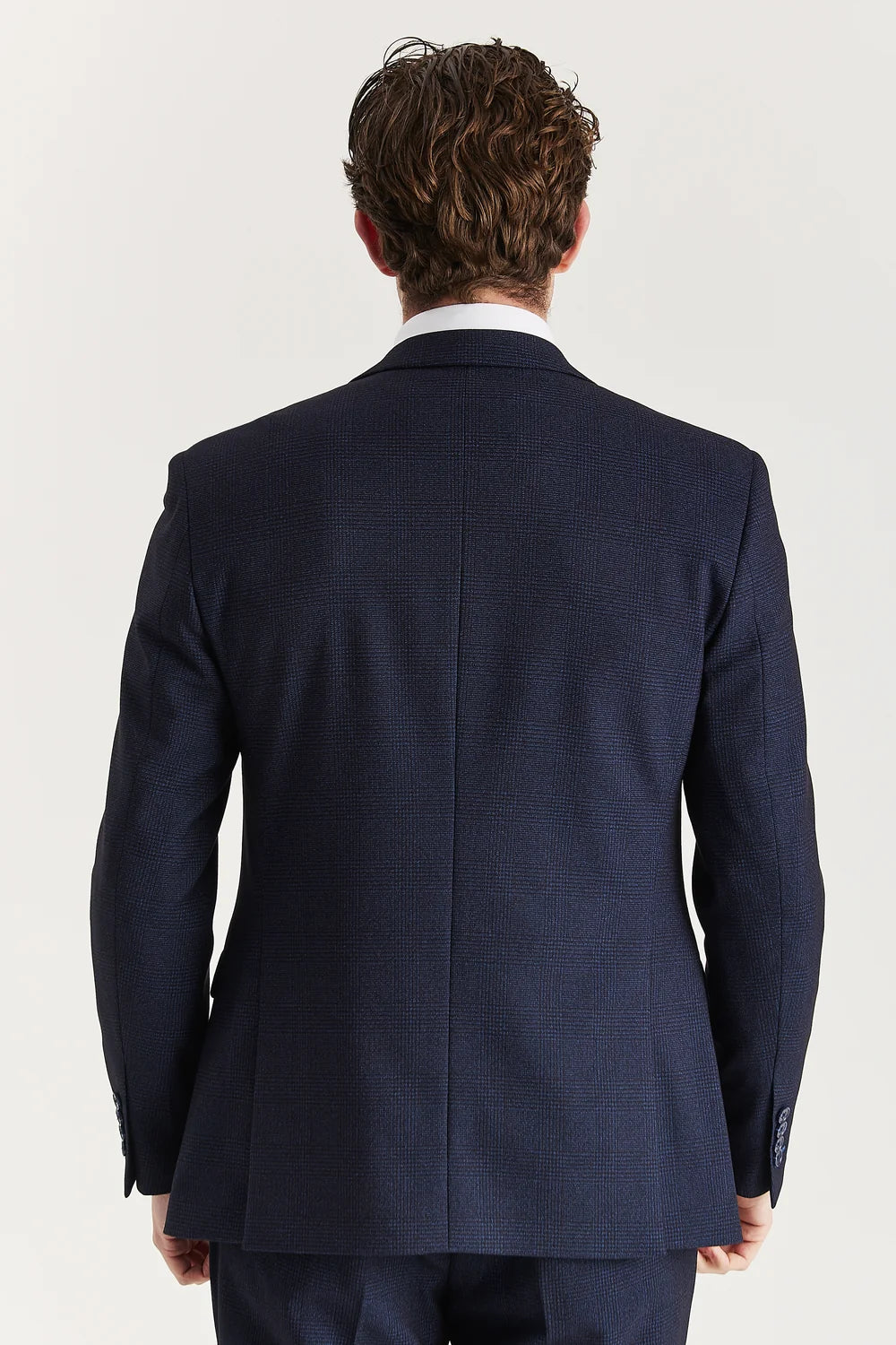 Regent - Navy Check Three Piece Suit