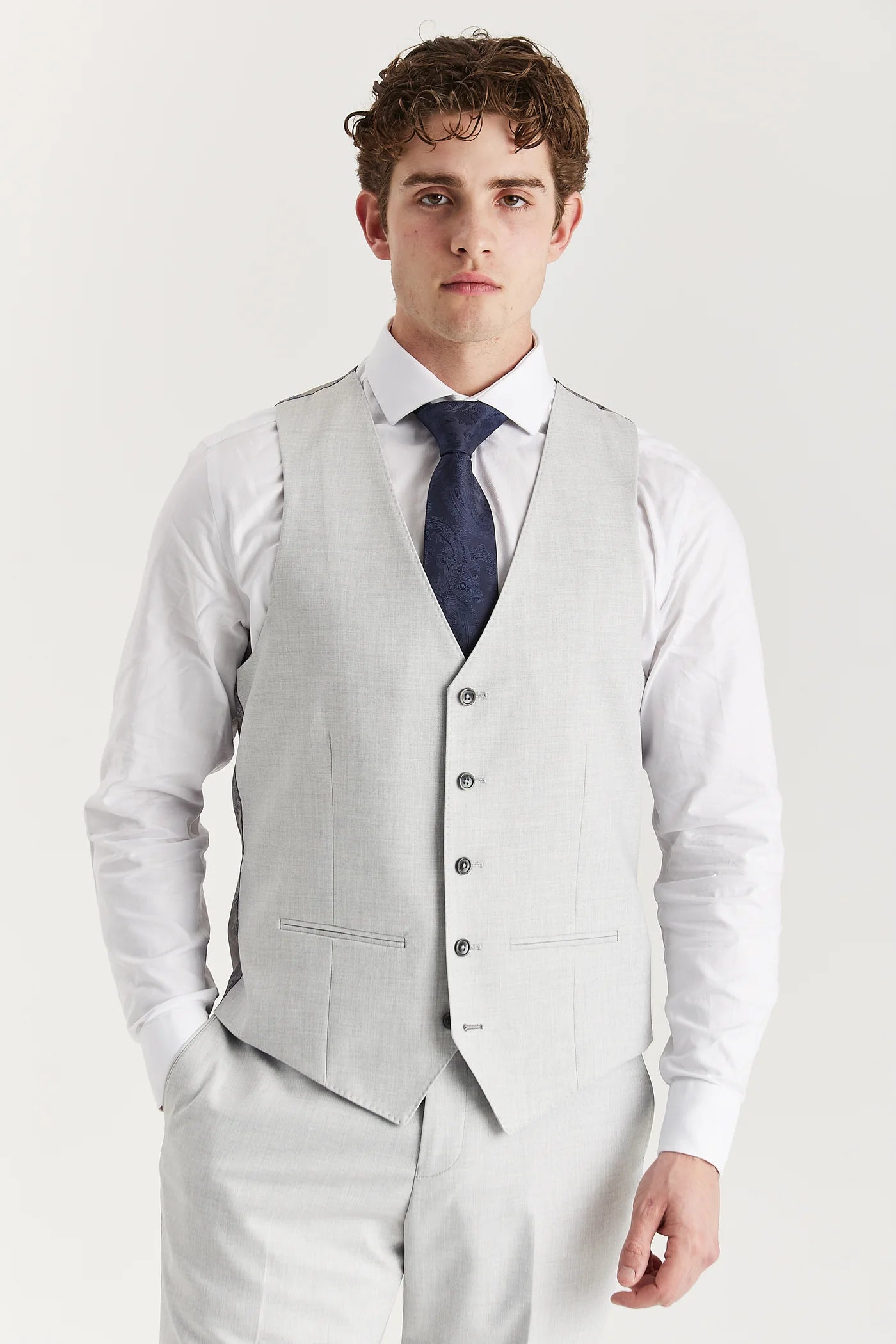 Belmont - Silver Three Piece Suit