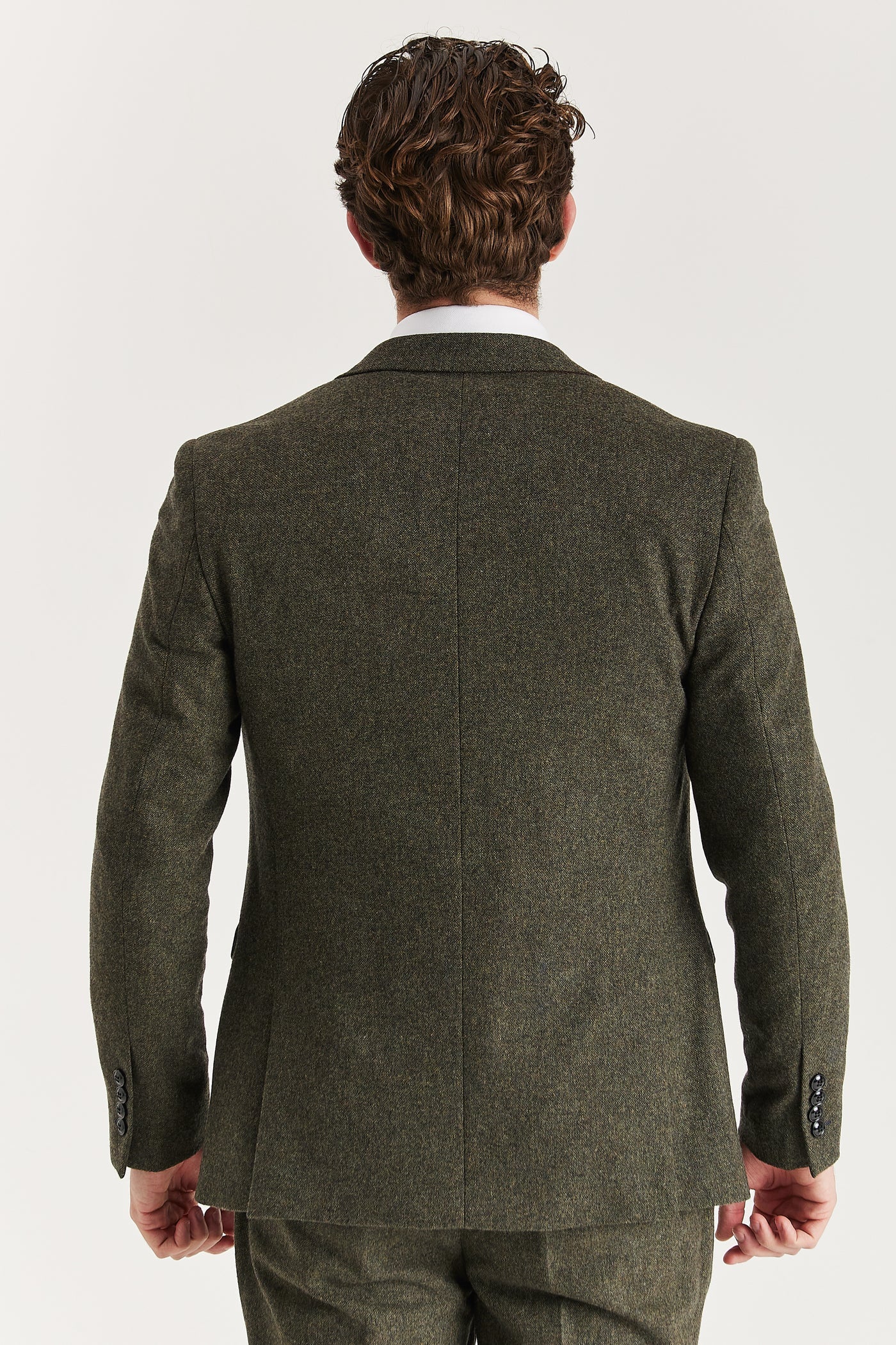 Oscar - Green Tweed Three Piece Suit
