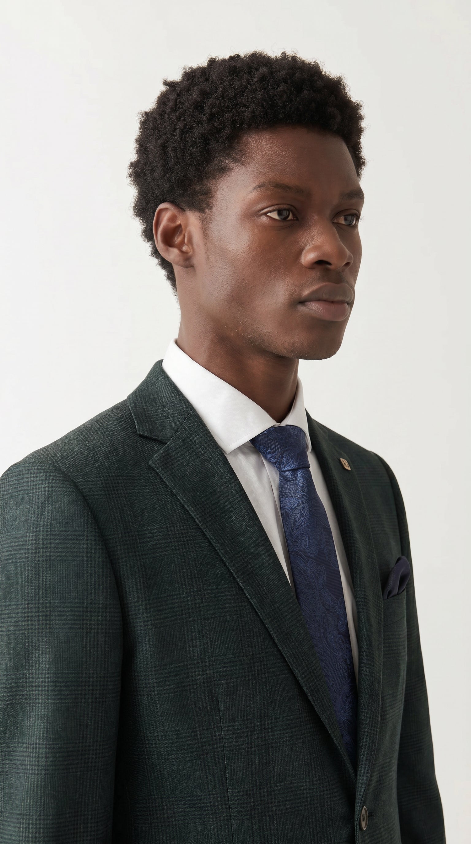 Regent Olive Check Two-Piece Suit