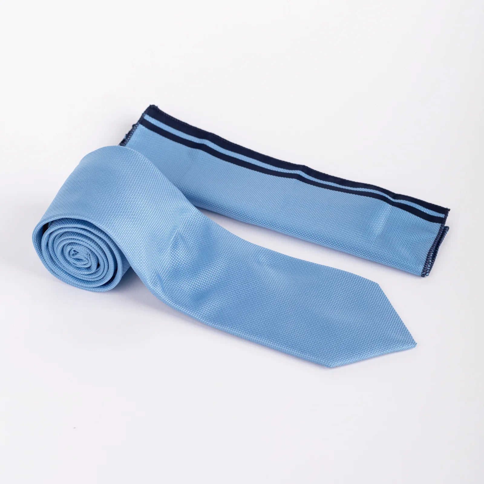 Textured - Tie & Pocket Square Set in Sky Blue