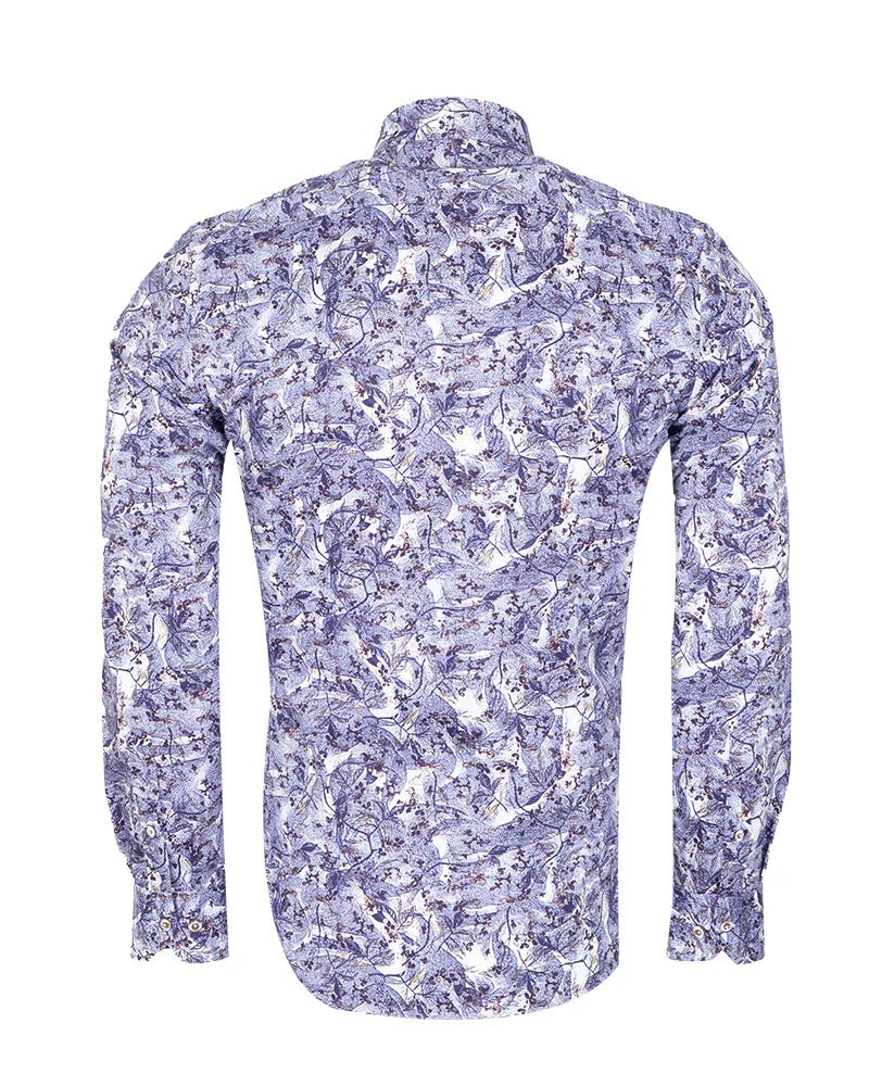 Lilac Floral Print with Matching Handkerchief