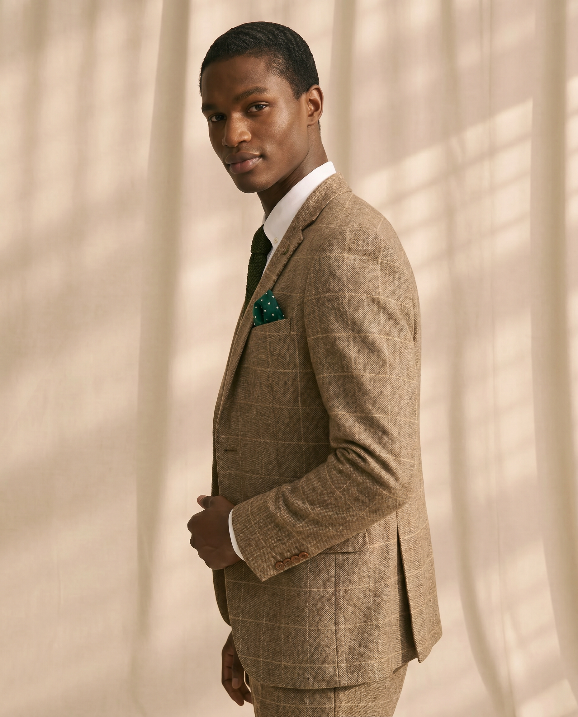 Father & Son - Ted Tan Tweed Three Piece suit