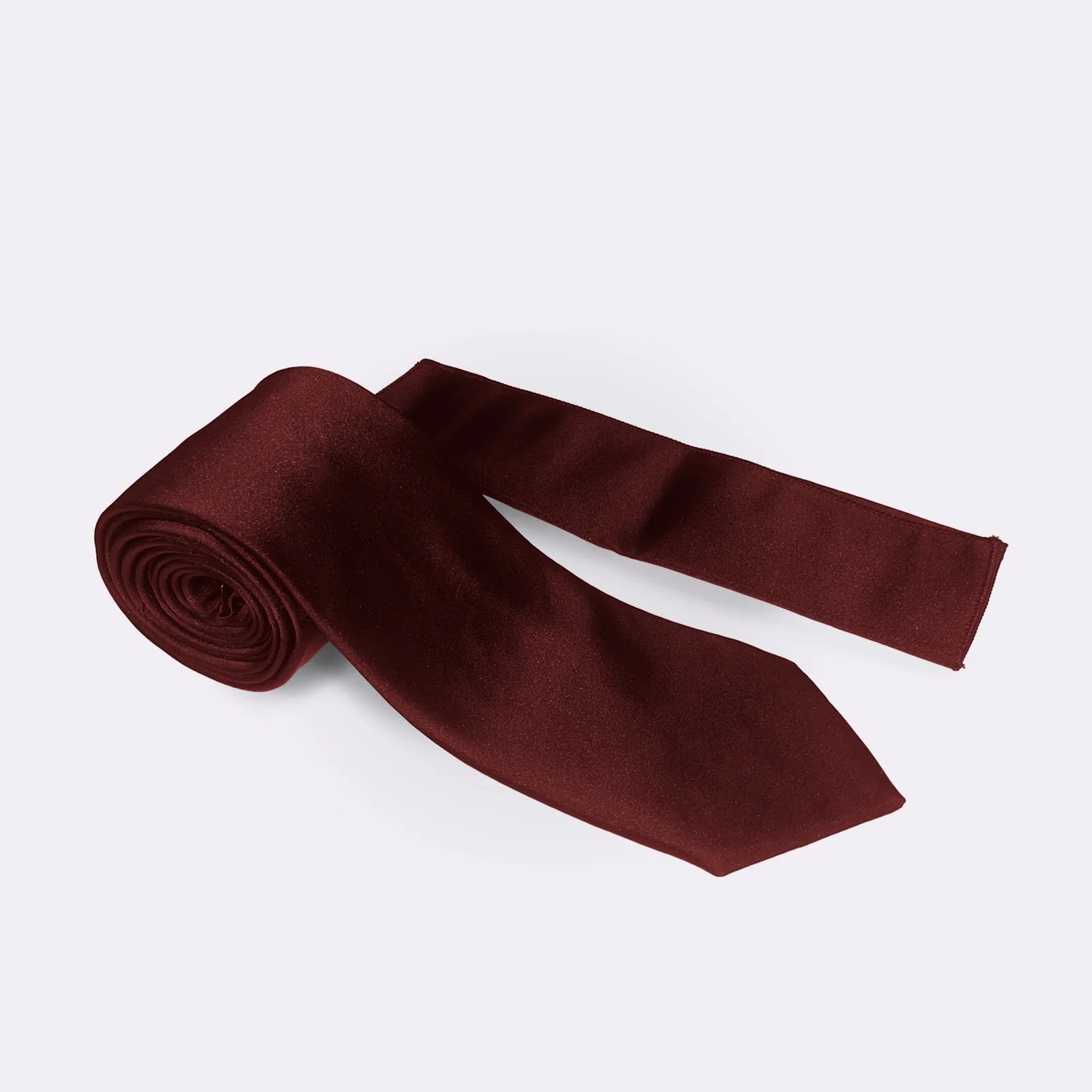 Plain - Tie & Pocket Square Set in Wine