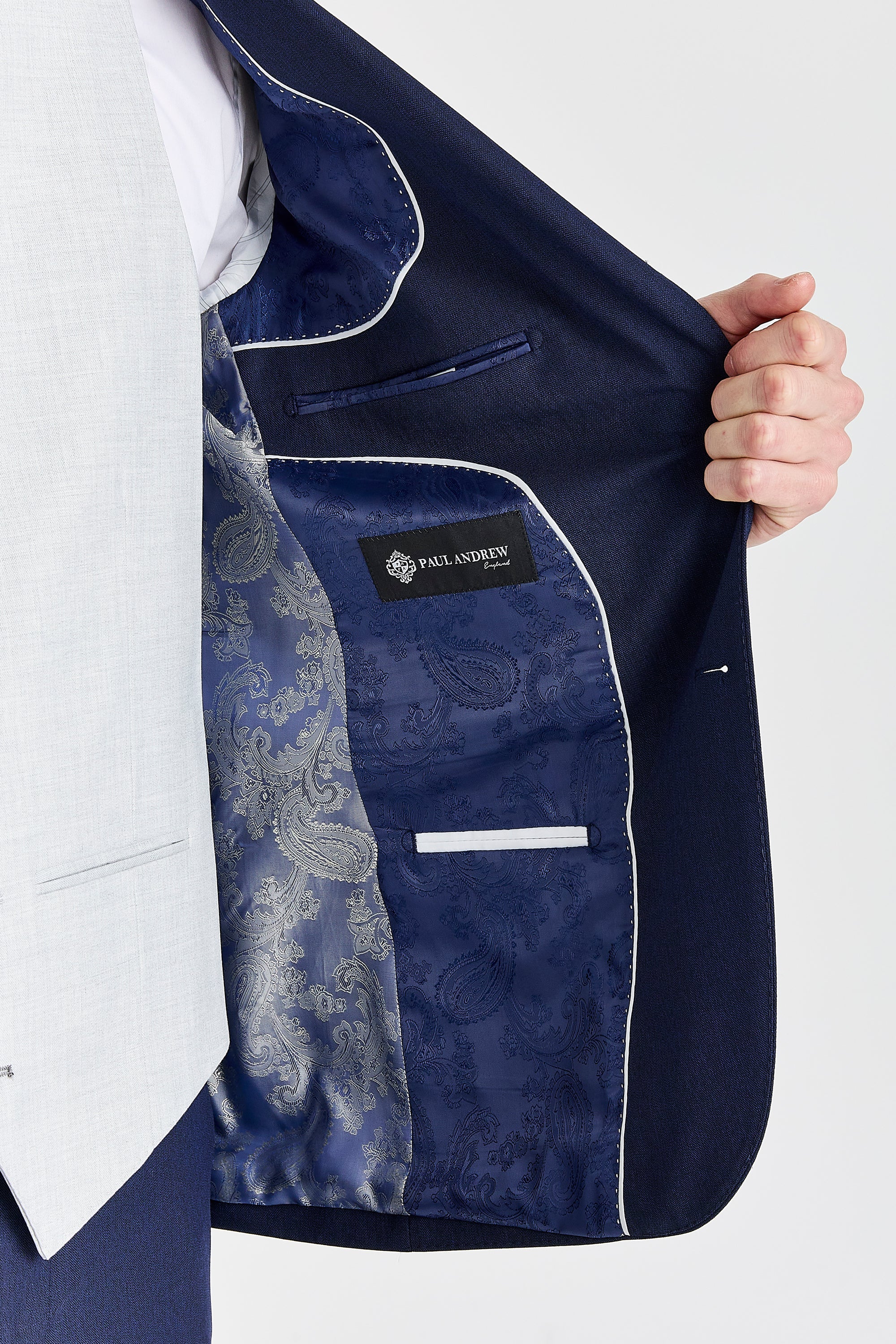 Belmont Navy Suit with Belmont Silver Waistcoat – image 4