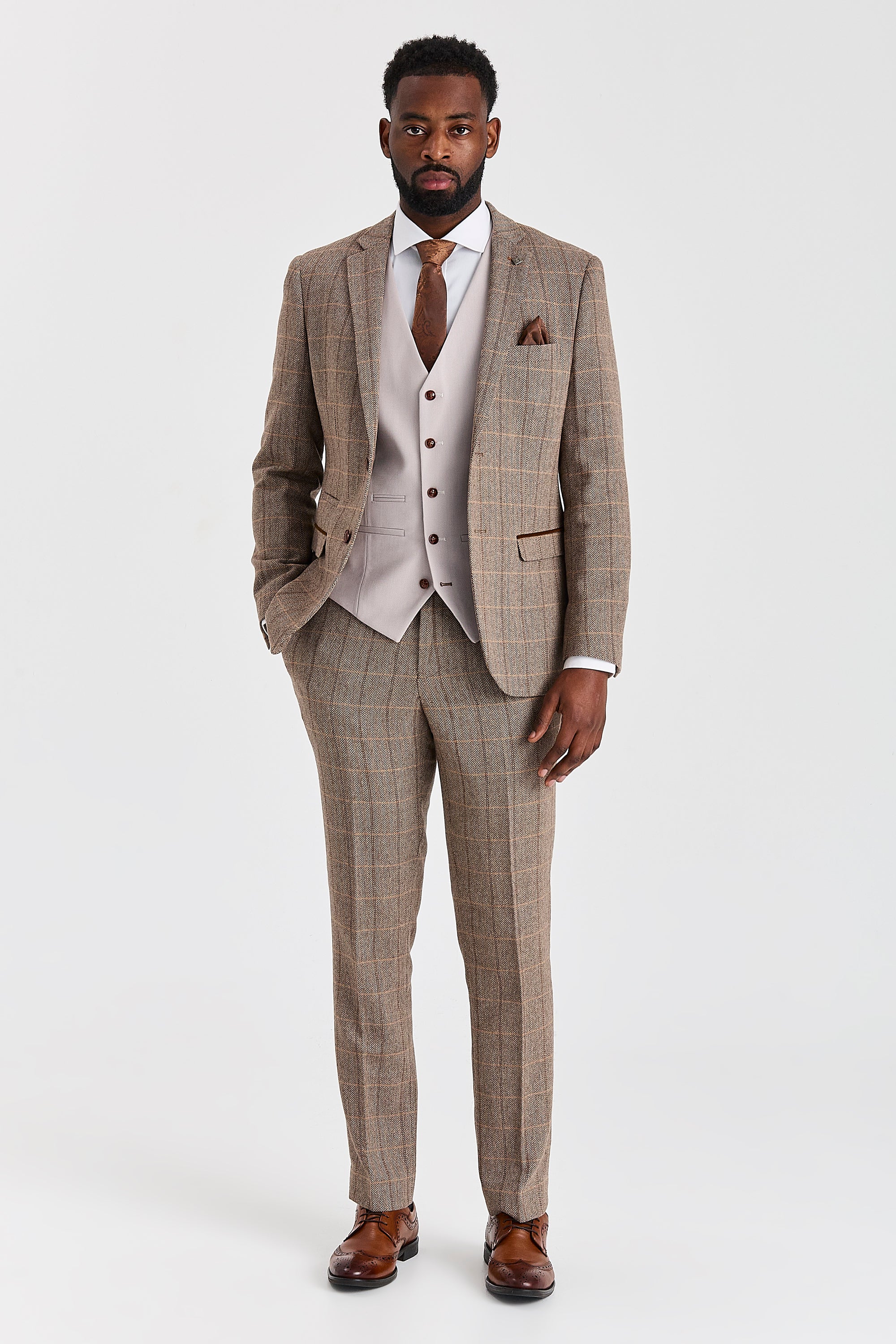Harris Brown Tweed Suit with Mayfair Stone Waistcoat – image 2