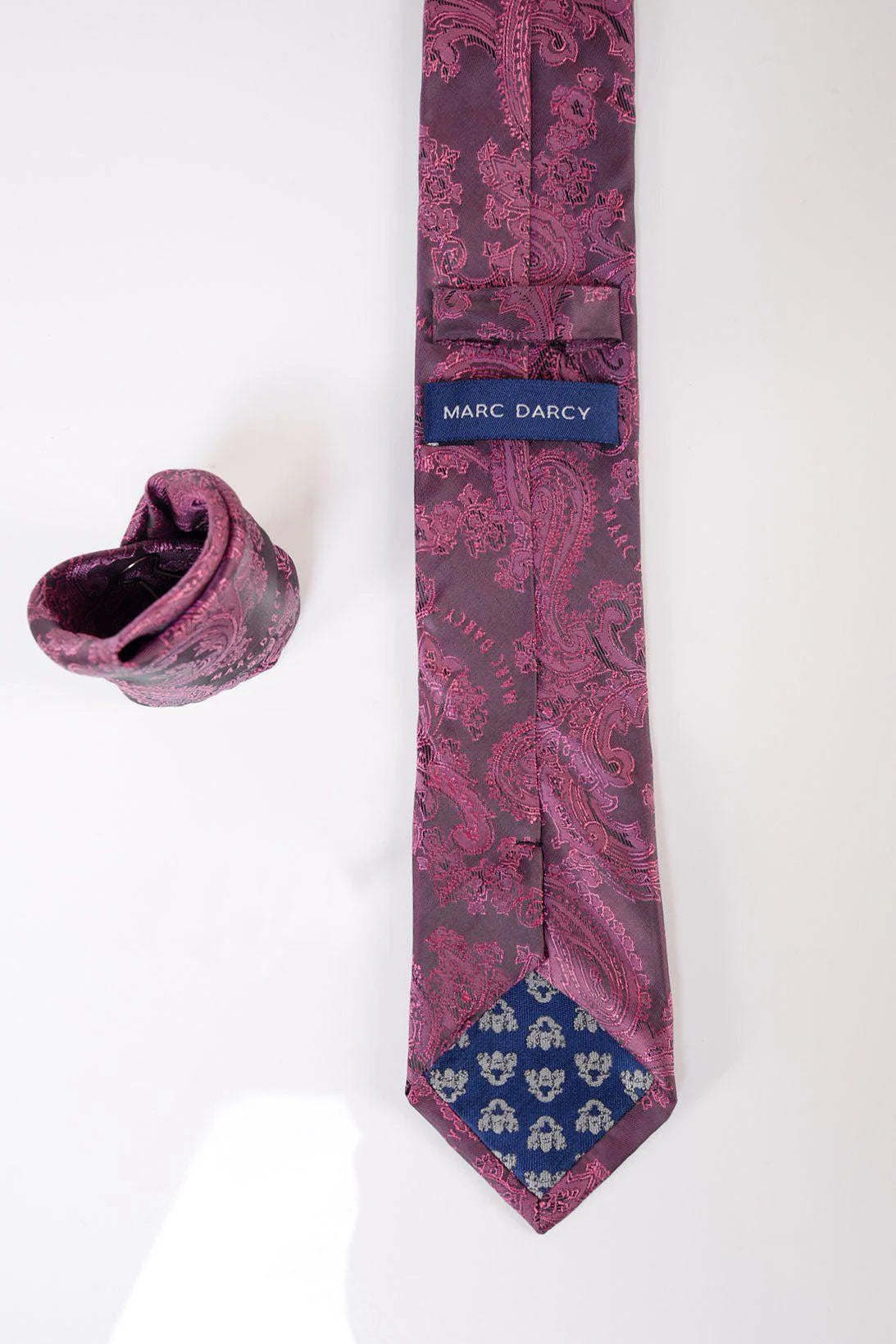 MD Paisley - Berry Tie & Pocket Square Set