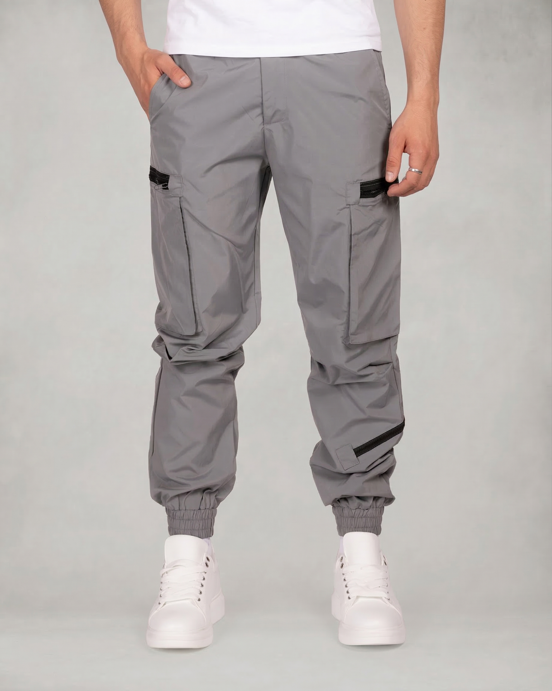 Slim Fit Zip Pocket Cargo Joggers