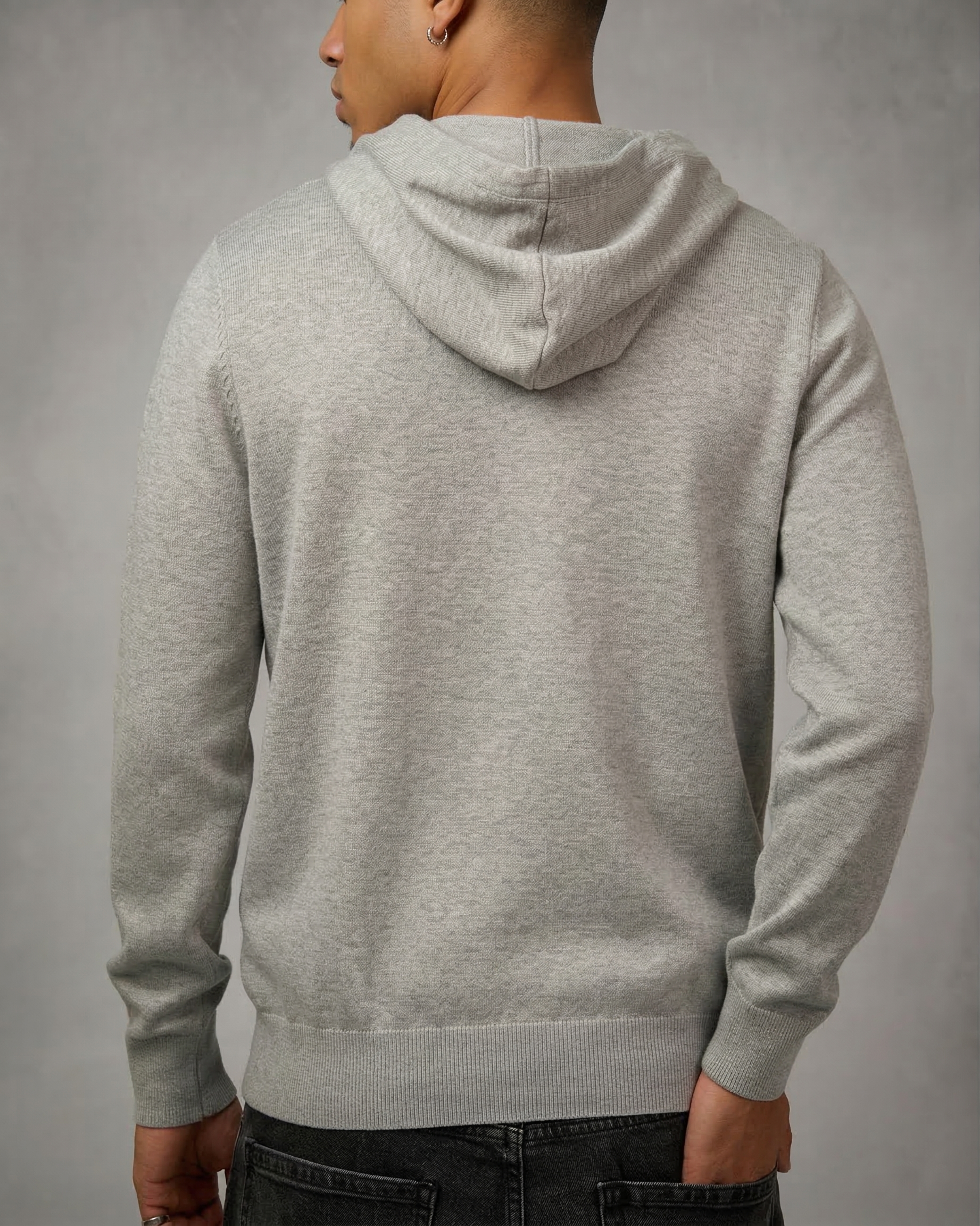 Full-Zip Knit Hoodie