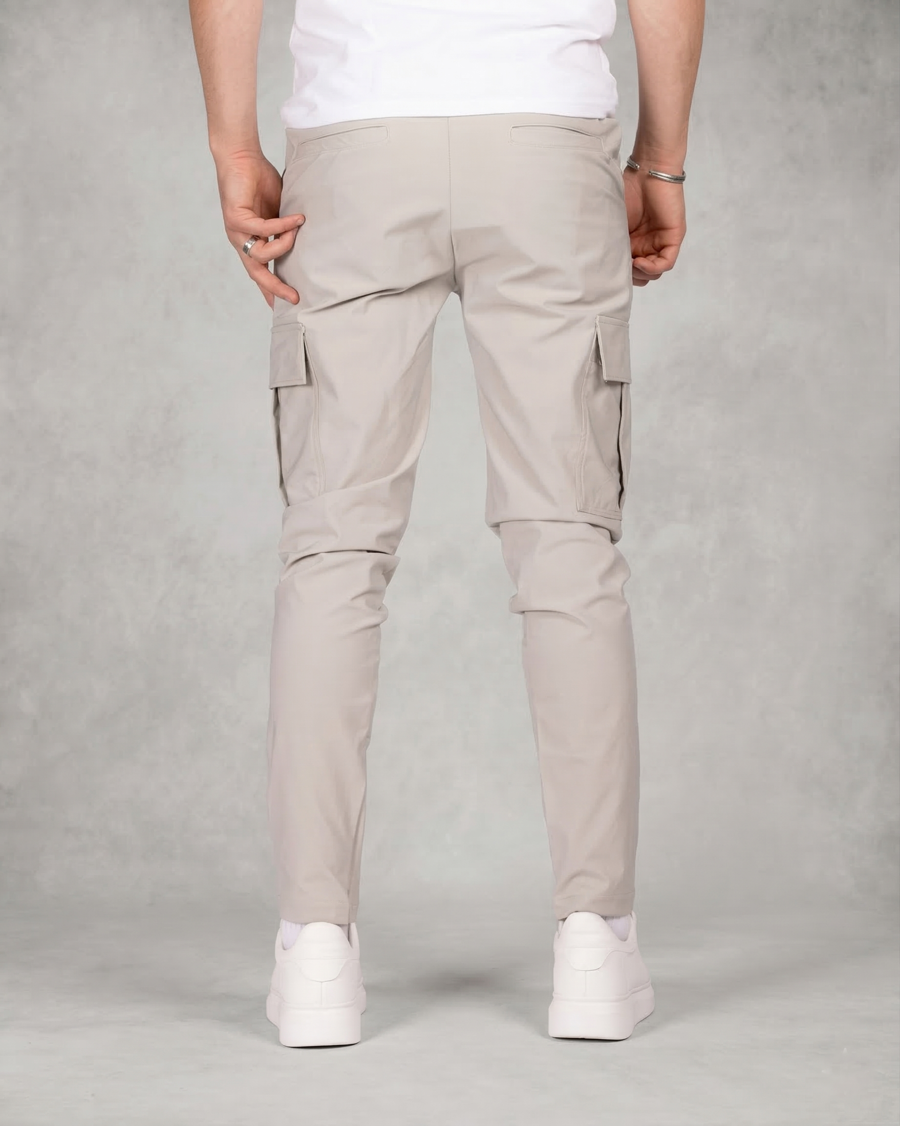 Slim Fit Cargo Jogger Pants with Flap Pockets