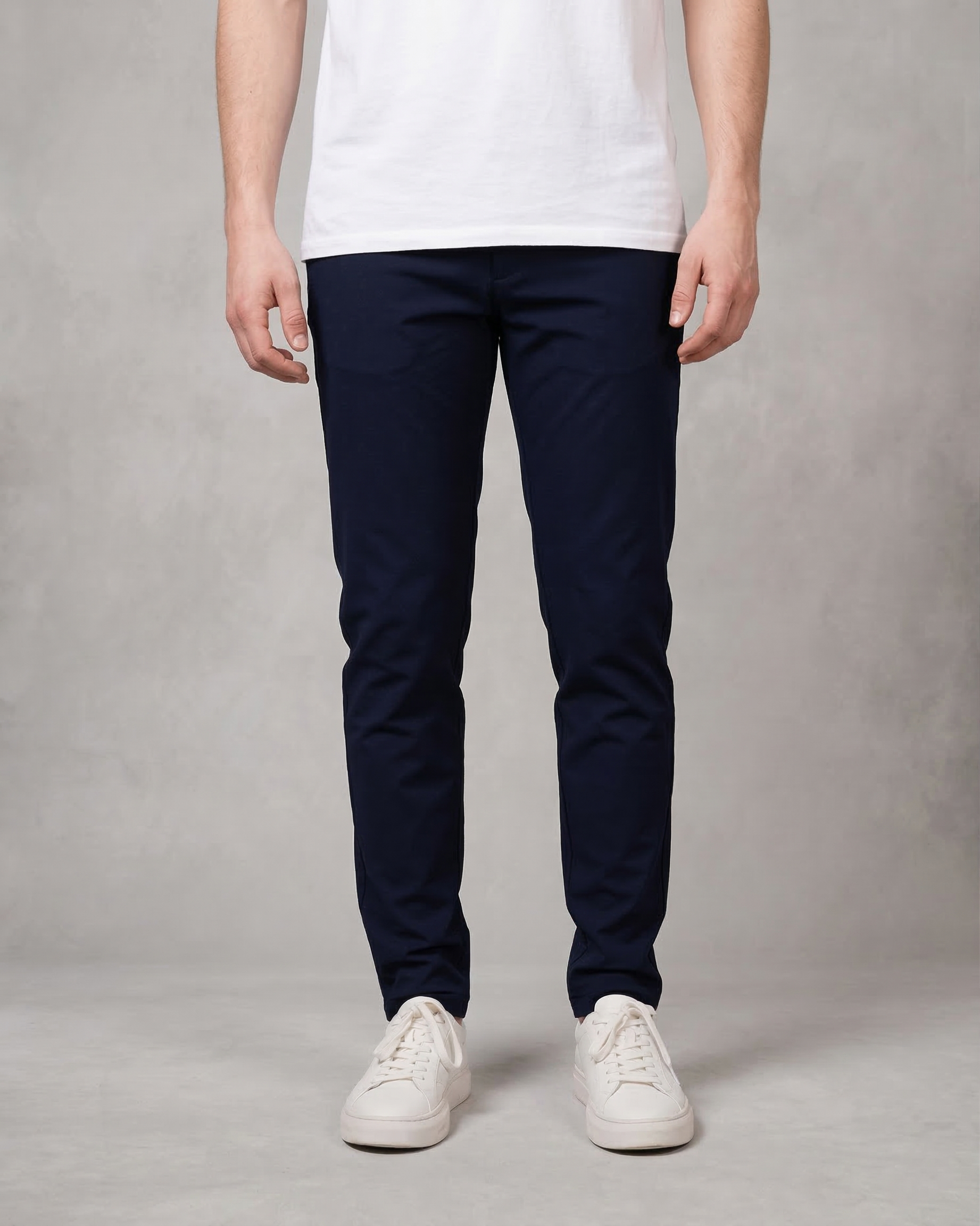 Skinny Fit Navy Stretch Trousers