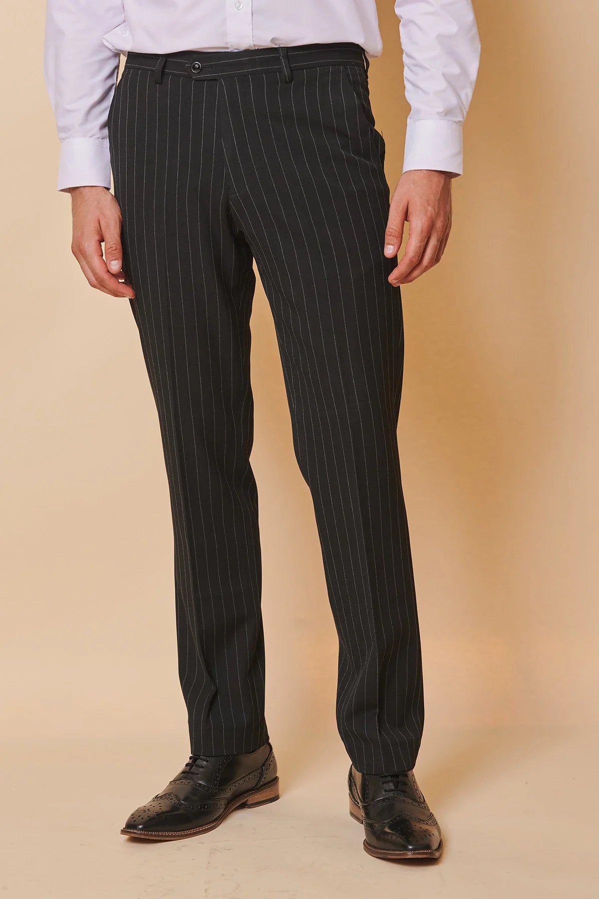 Rocco - Black Pinstripe Trousers