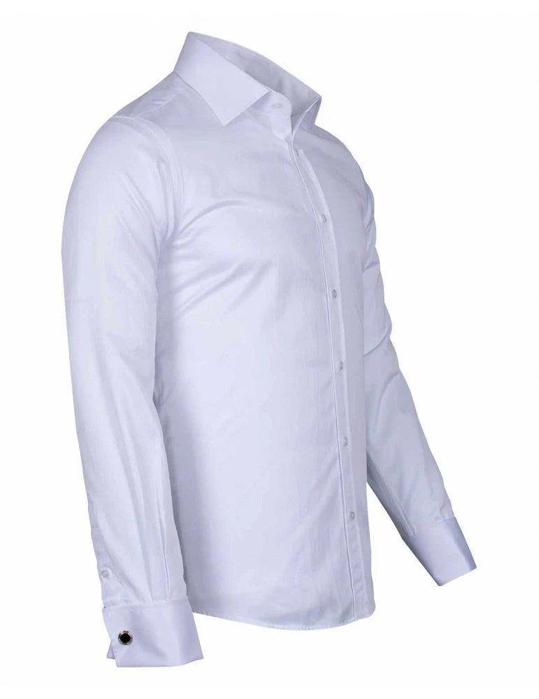 White Plain Double Cuff Shirt