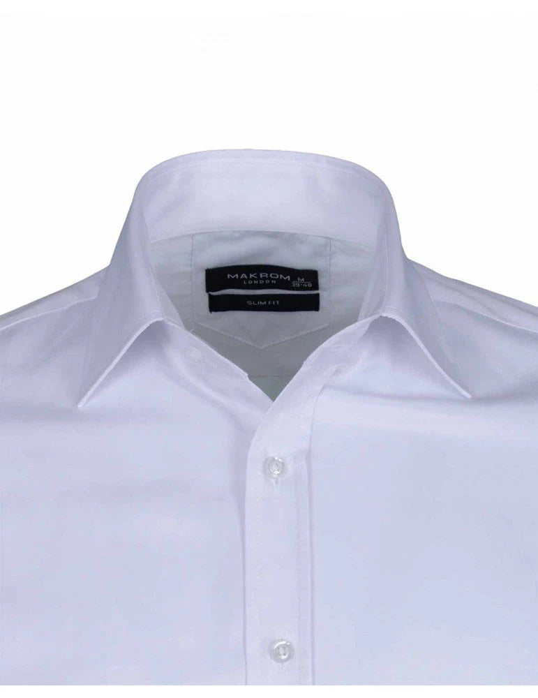 White Plain Double Cuff Shirt