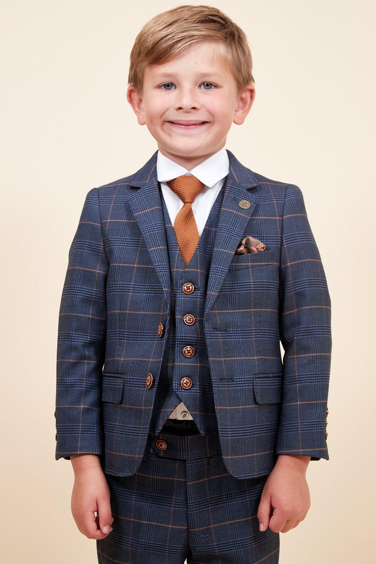 Jenson - Childrens Marine Navy Check Suit