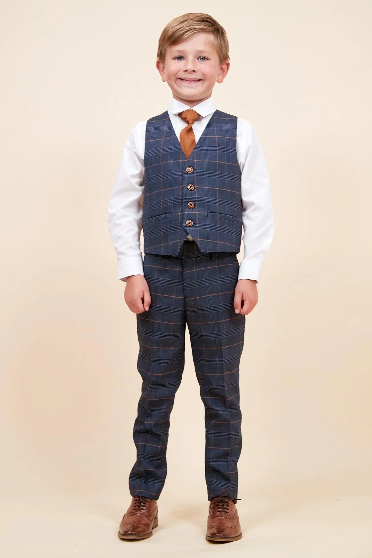 Jenson - Childrens Marine Navy Check Suit