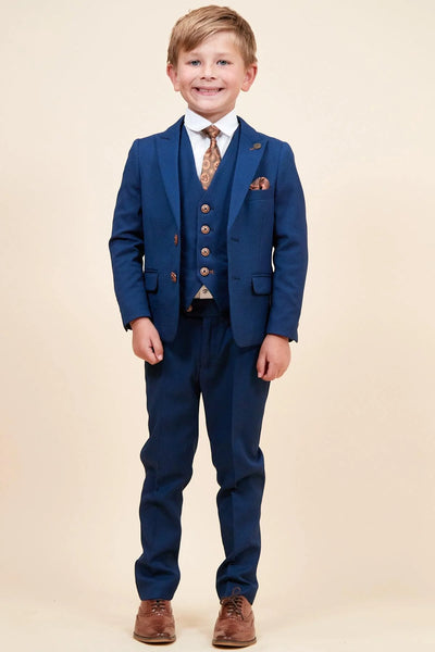 Max - Boys Royal Blue Three Piece Suit