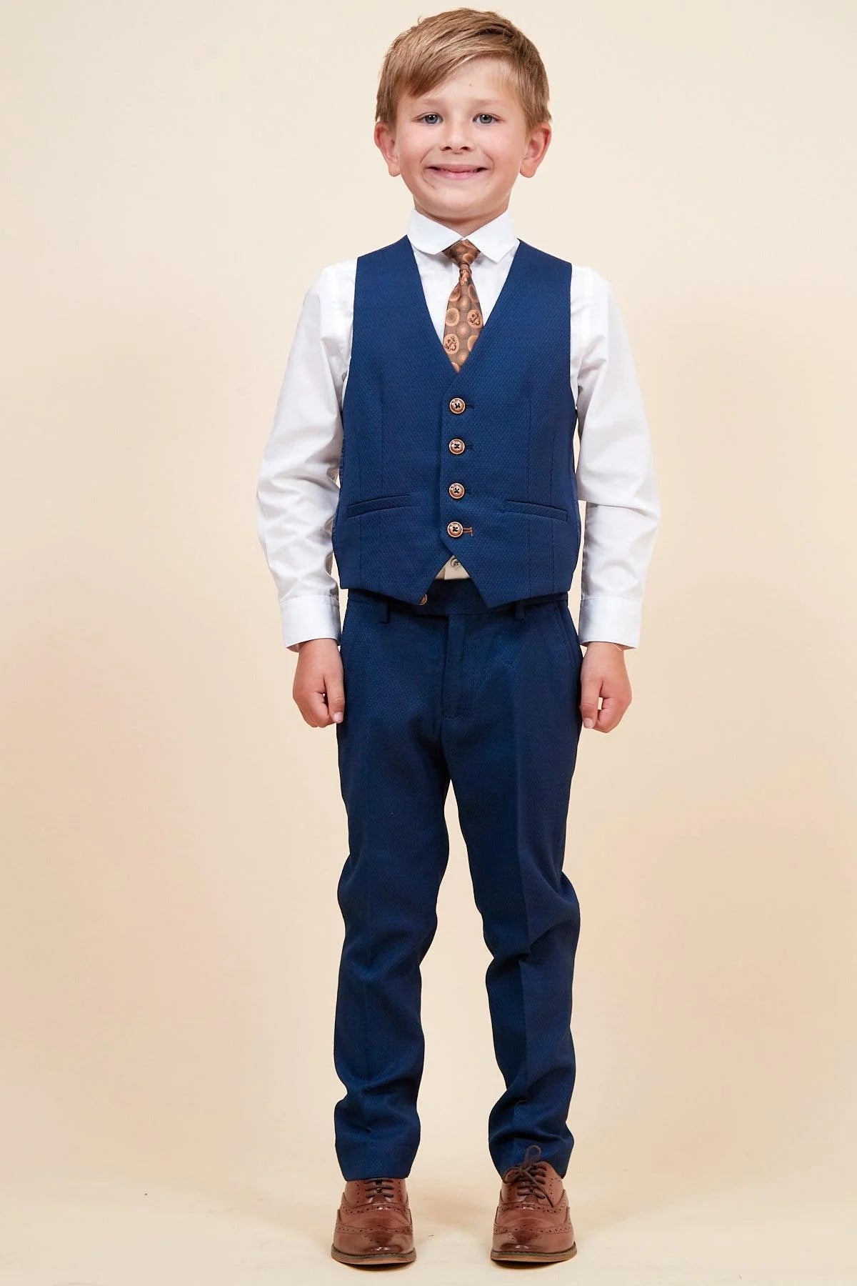 Max - Childrens Royal Blue Three Piece Suit