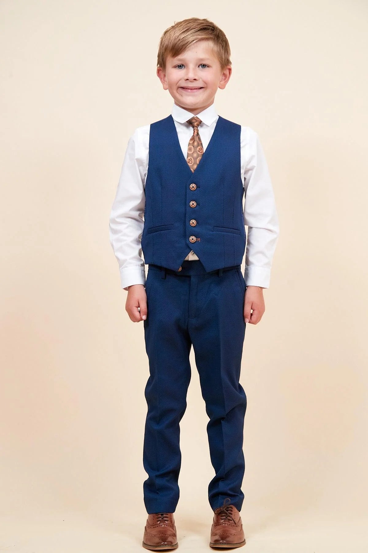 Max - Childrens Royal Blue Three Piece Suit