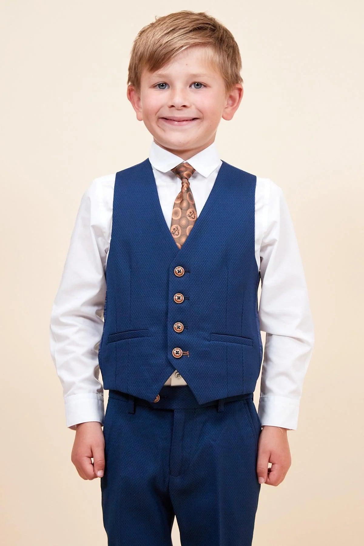 Max - Childrens Royal Blue Three Piece Suit