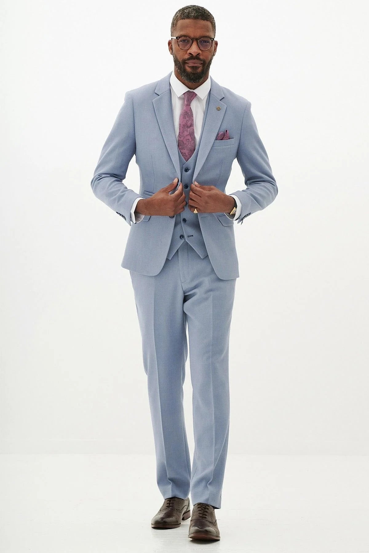 HM5 - Sky Blue Three Piece Suit