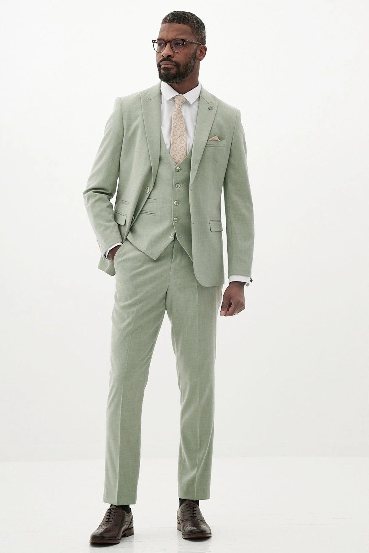 Finley - Moss Green Three Piece Suit
