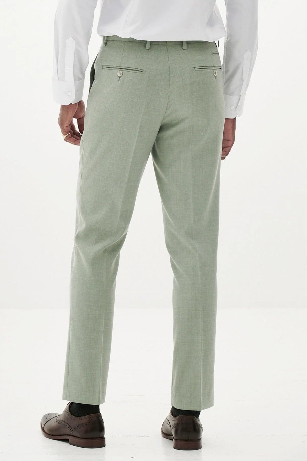 Finley - Moss Green Tailored Trousers