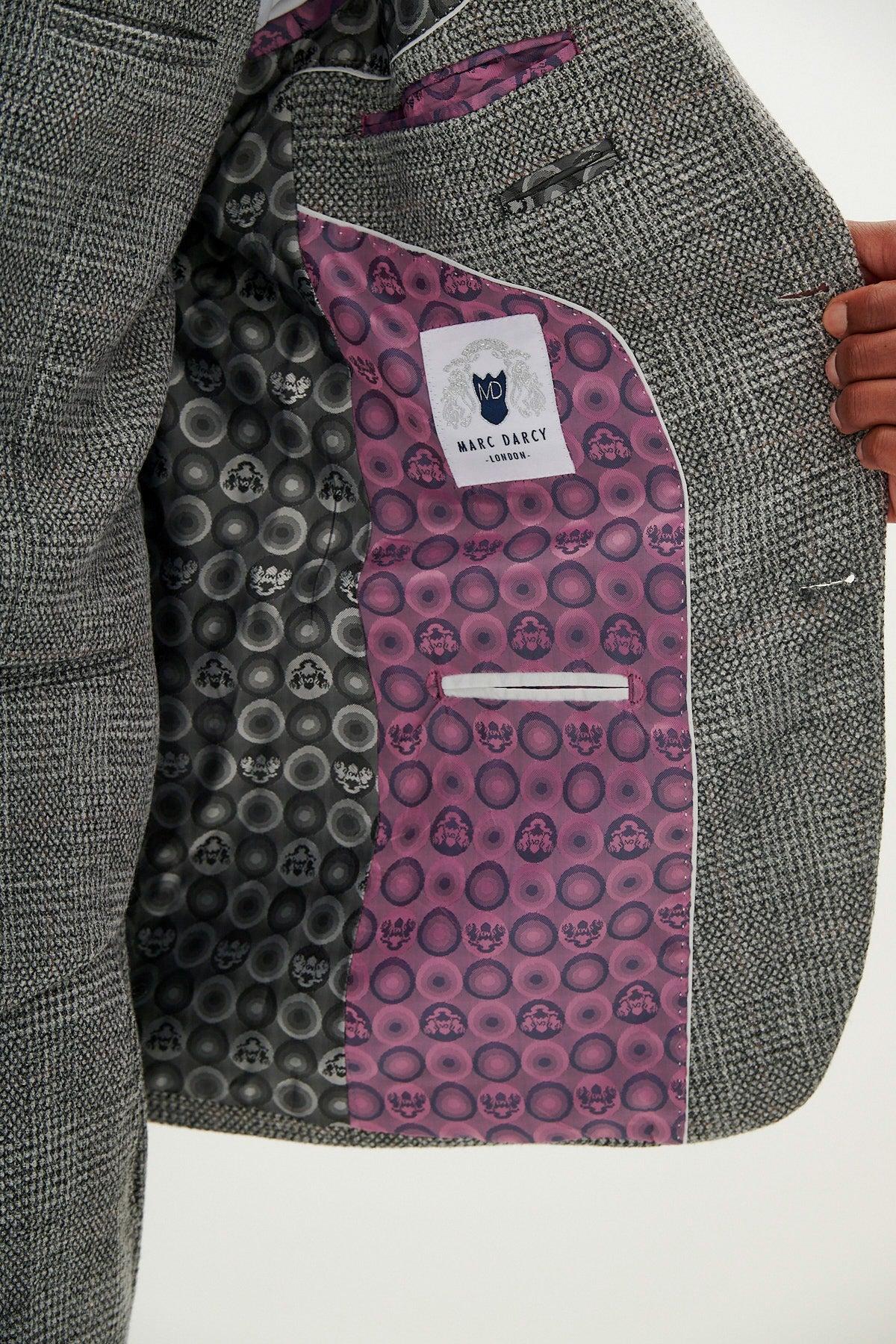 KRIS - Silver Grey Tweed Three Piece Suit