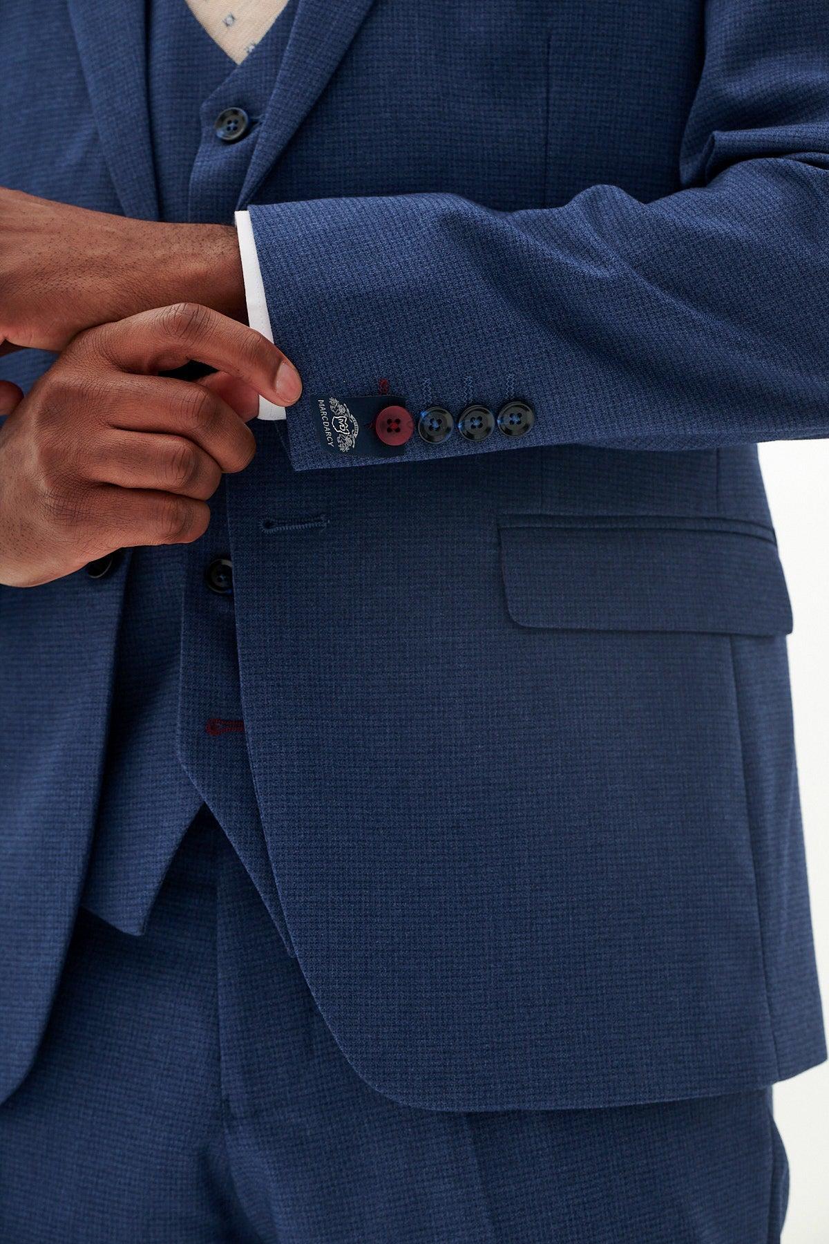 Ashley - Navy Blue Three Piece Suit