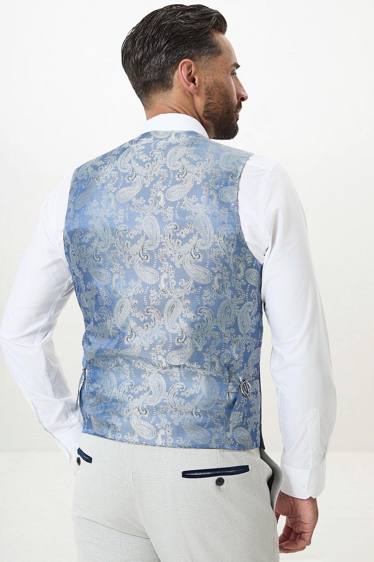 Kelvin Sky Blue Single Breasted Waistcoat