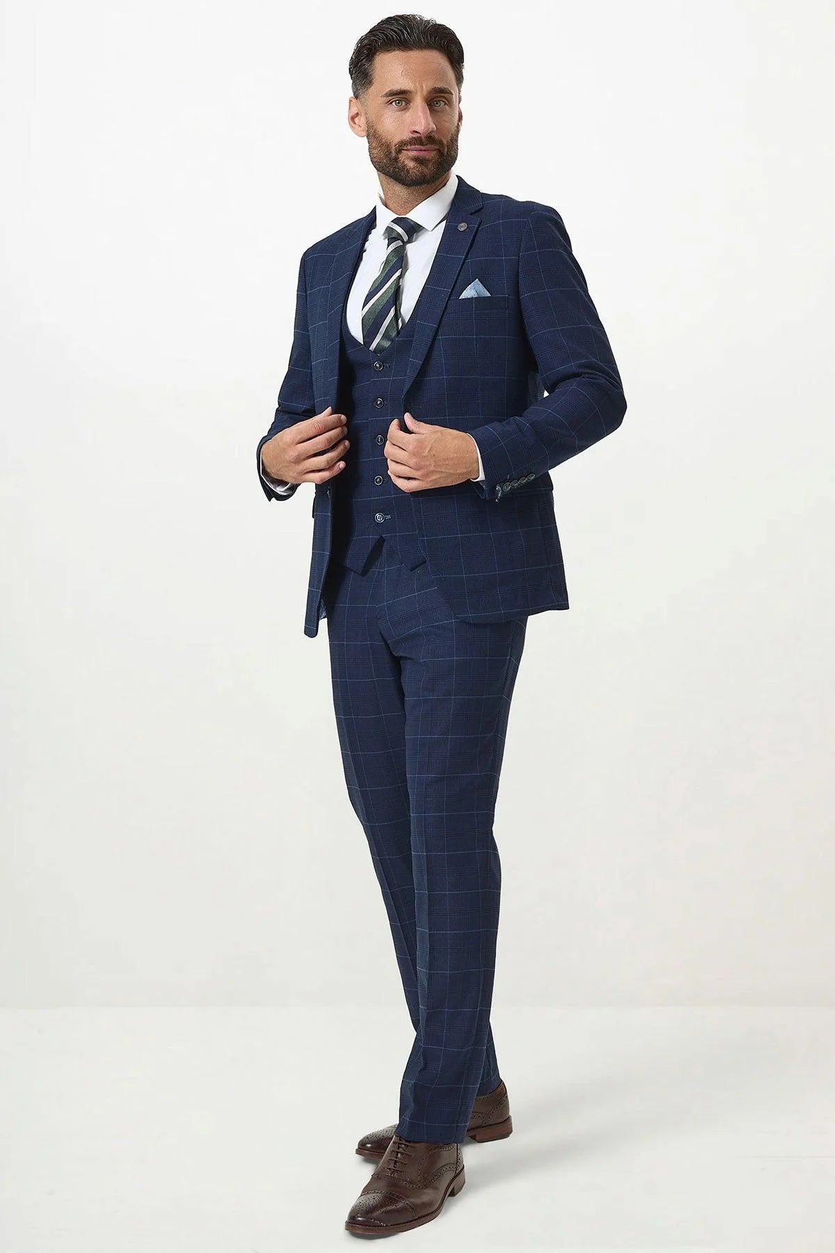 Edinson - Navy Sky Check Blazer