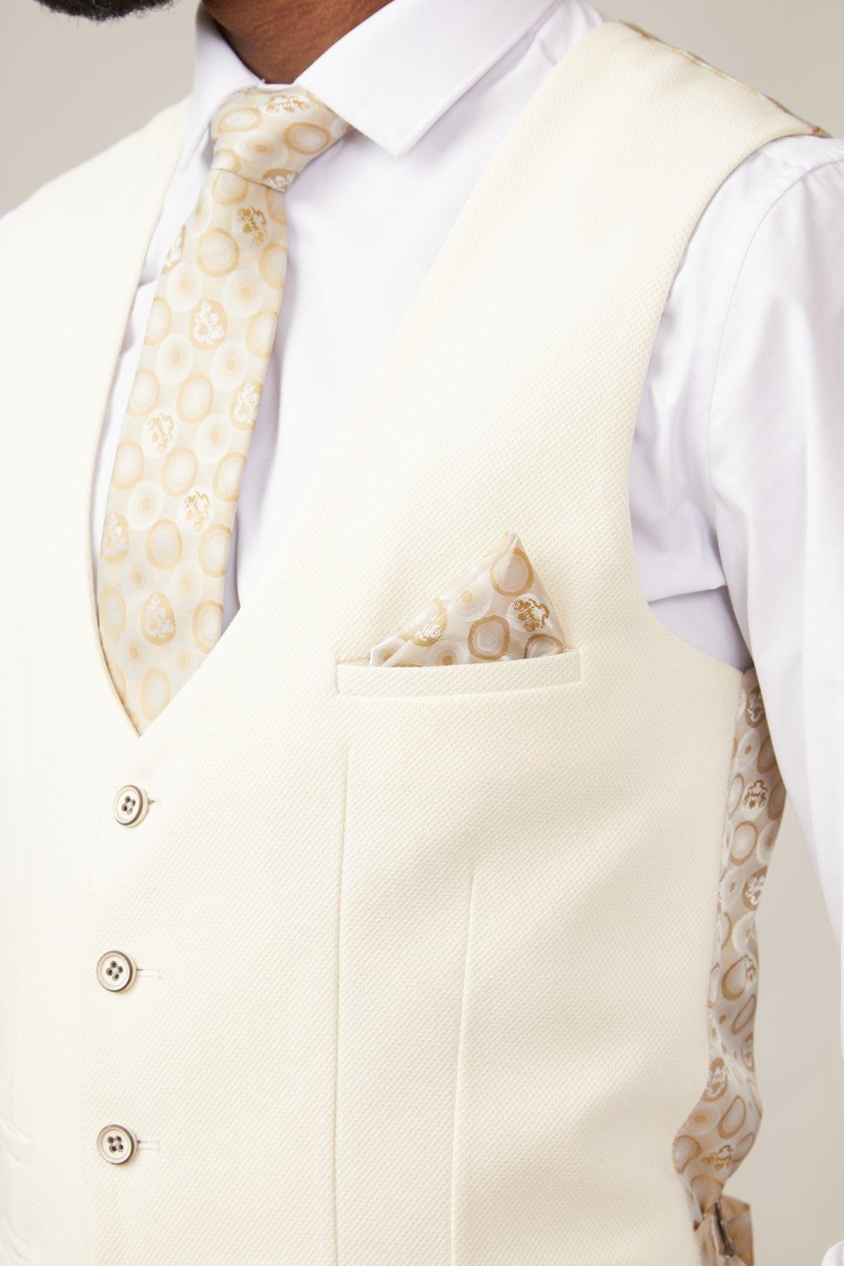 Kelvin Cream Single Breasted Waistcoat