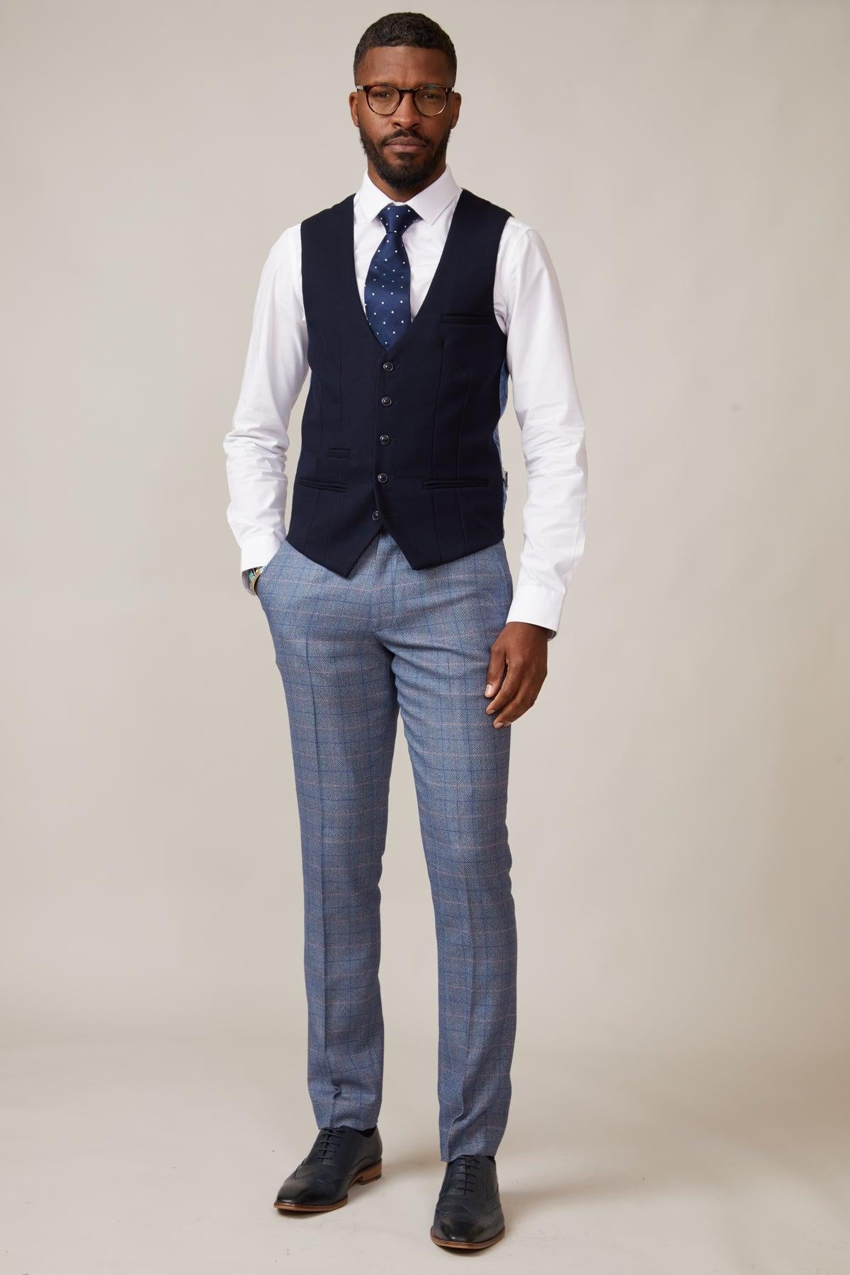 Kelvin Navy Single Breasted Waistcoat